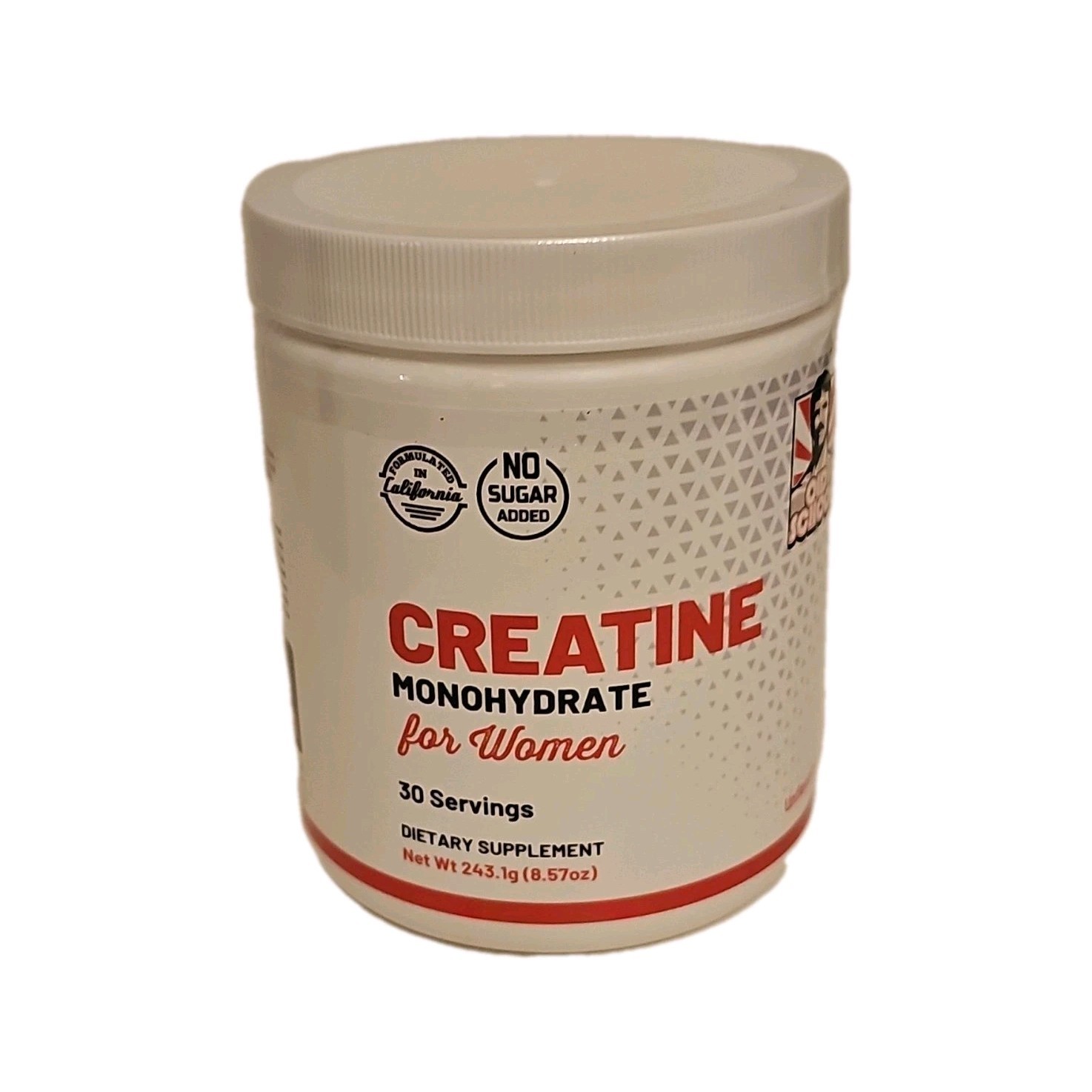LaCalifornia Creatine Monohydrate Powder Women 30 Servings No Sugar Added