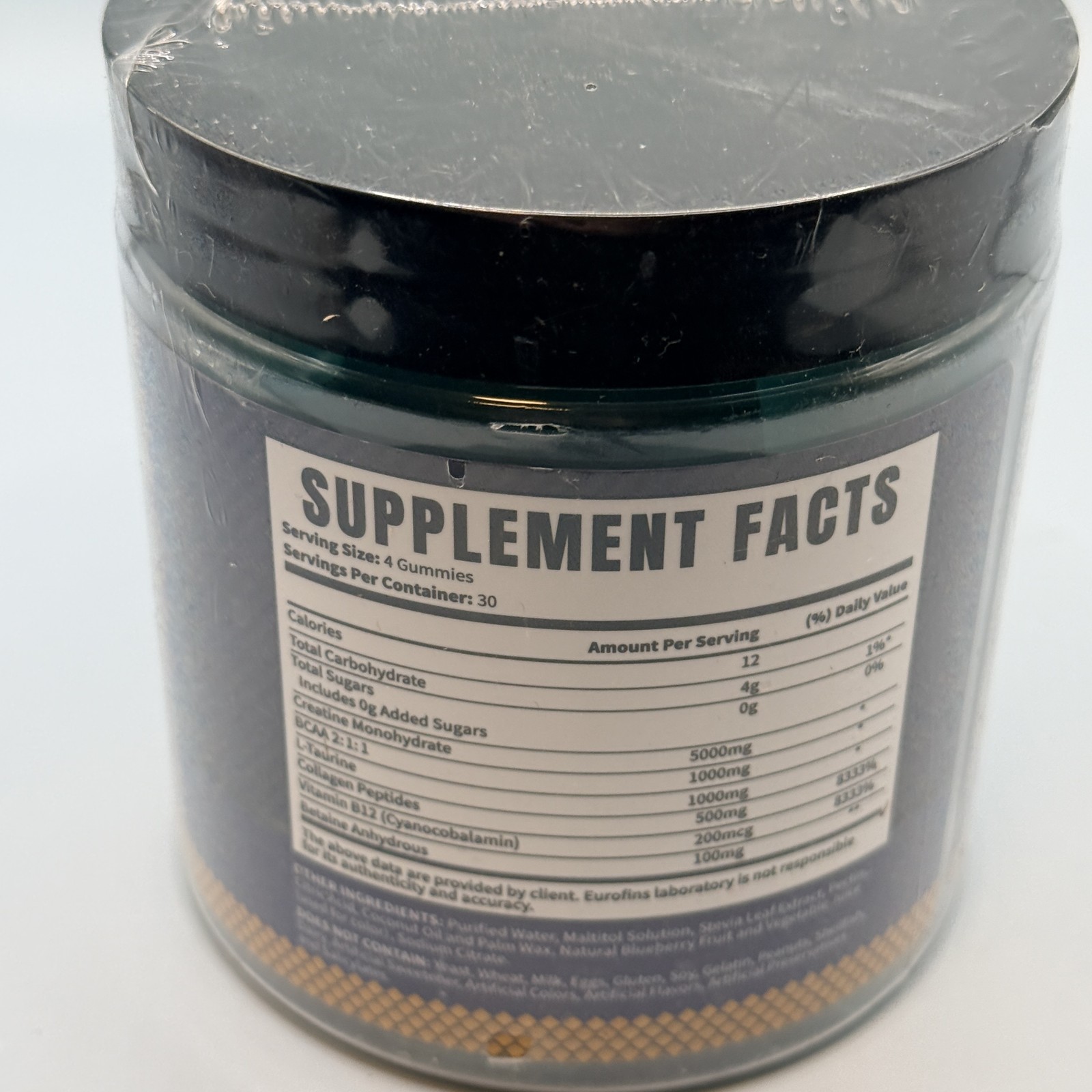 Fenyou Creatine Monohydrate Gummies Blueberry 5000mg Muscle Growth 30 Servings