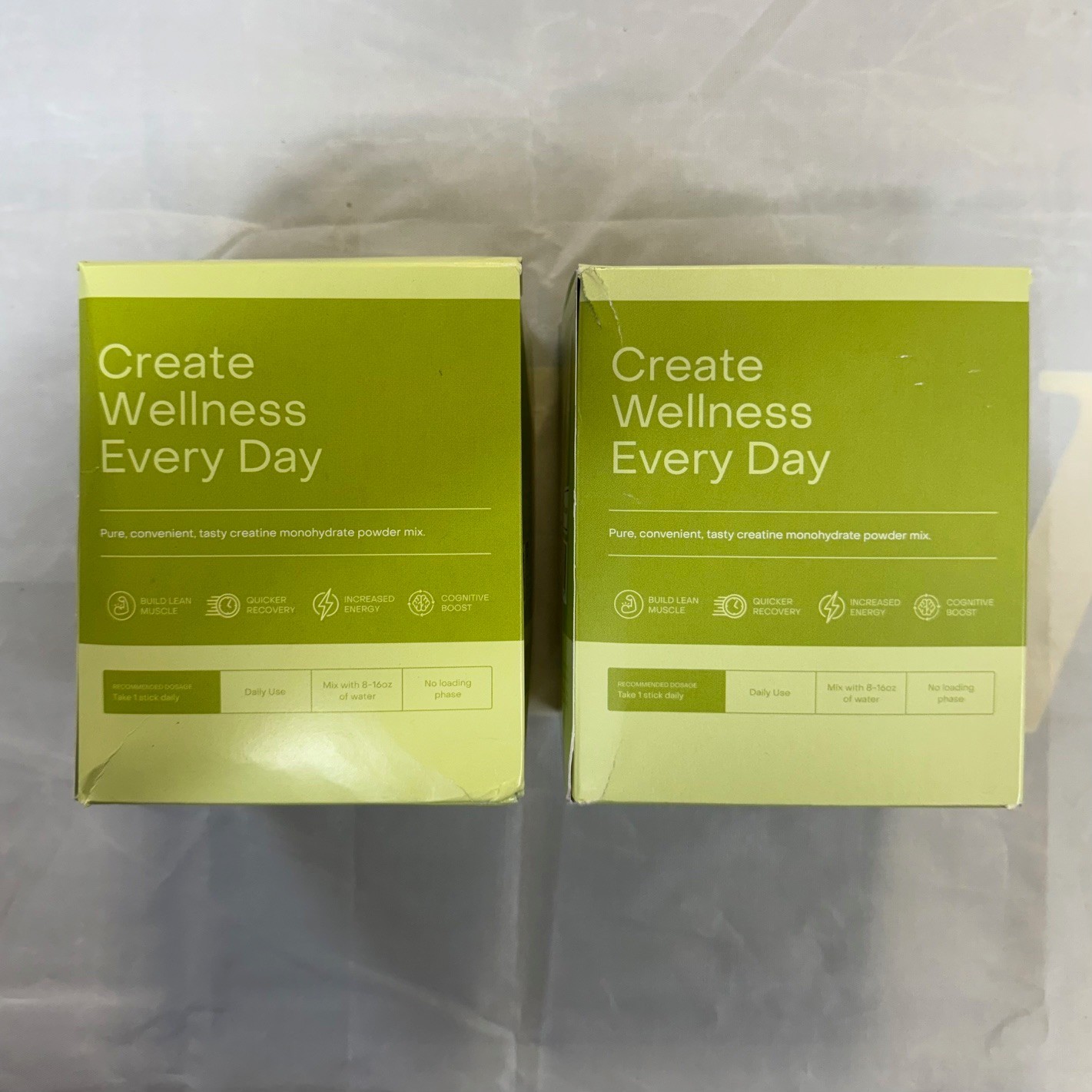 2x Create Creatine Monohydrate Powder Lemon Lime 30 On-the-go sticks Exp. 01/27