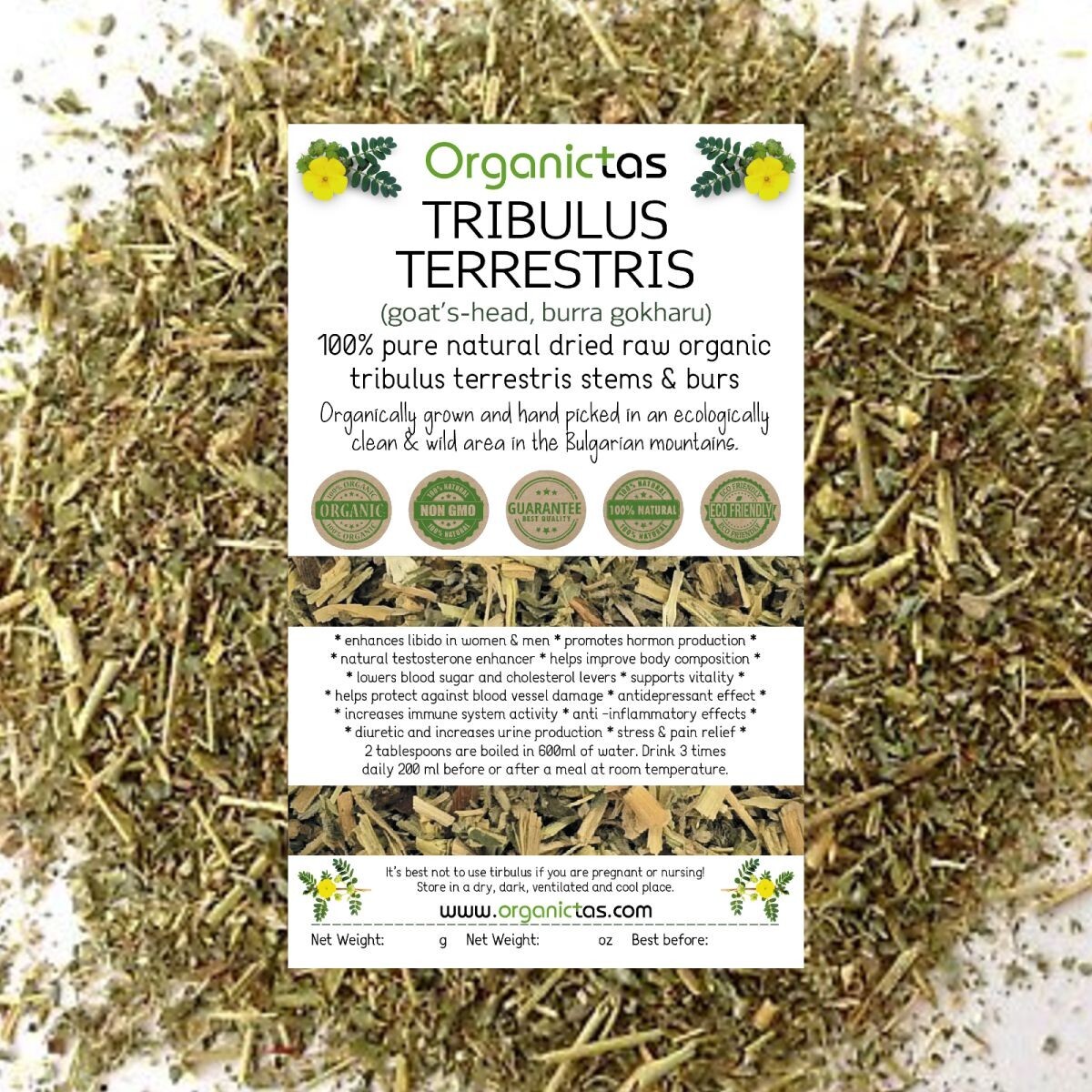 Best TRIBULUS TERRESTRIS Bodybuilding Tea for Men & Women Body Building, Detox .