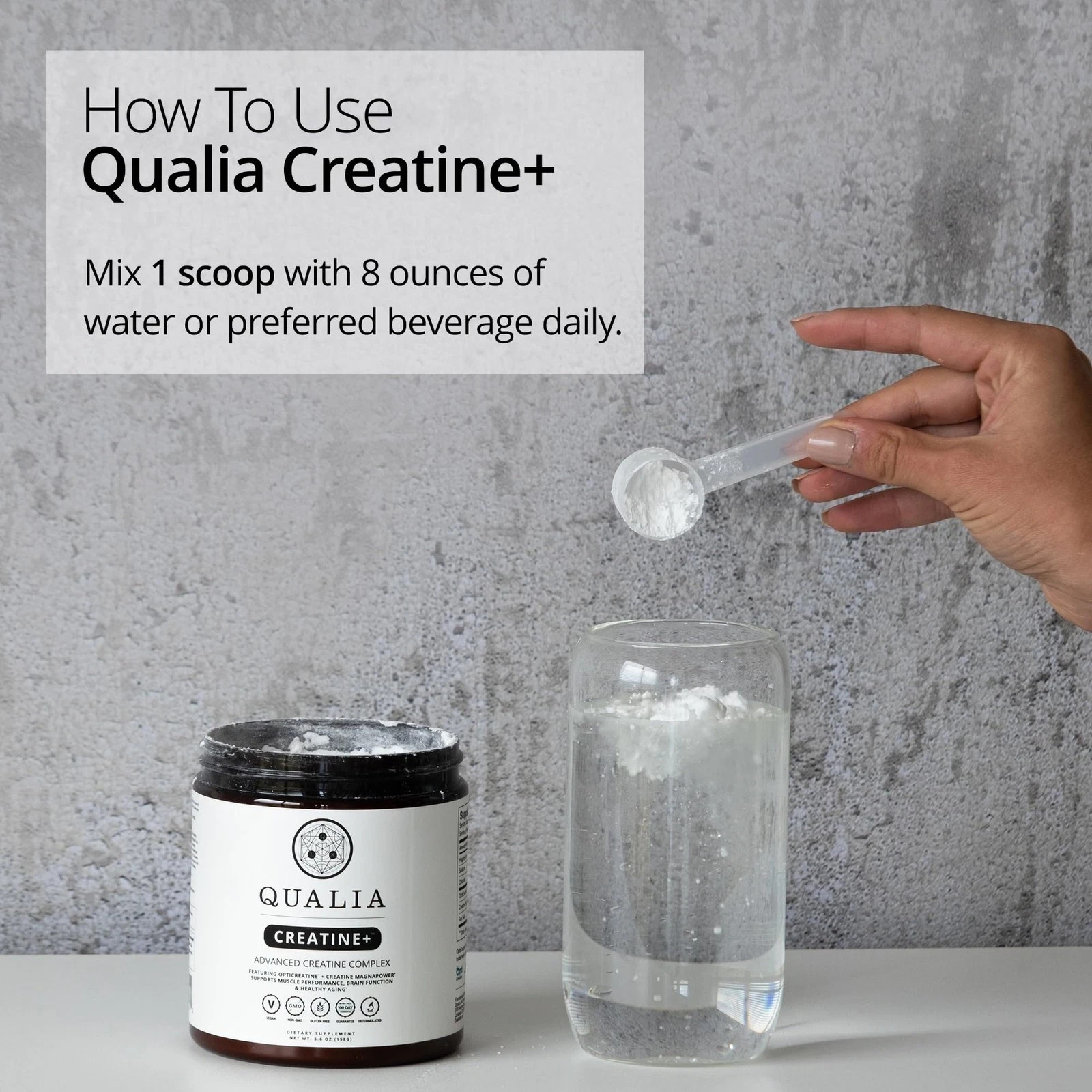 Qualia Creatine | Advanced Creatine Complex | 2 Sources + Magnesium | Optimiz…