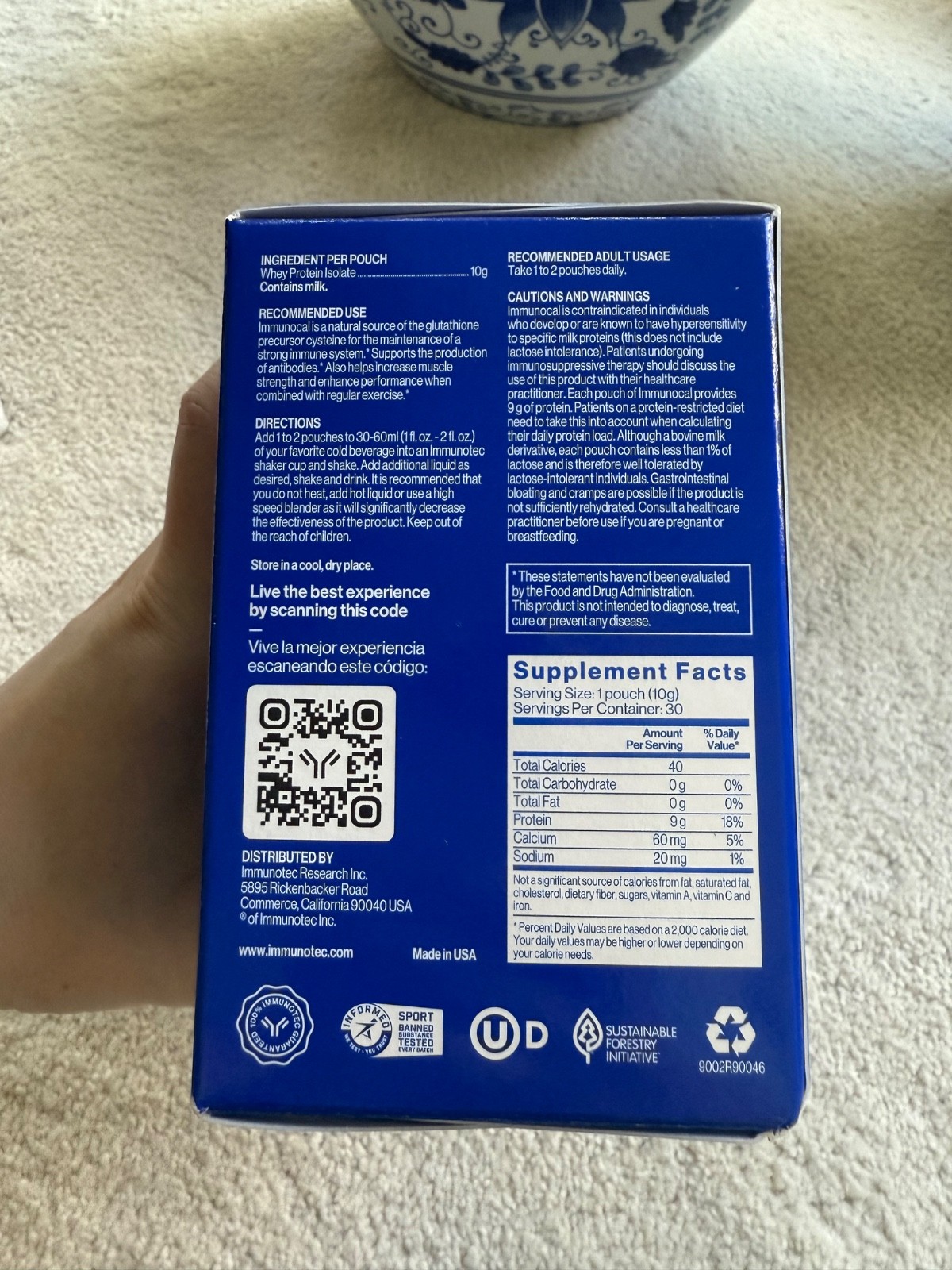 Immunotec Immunocal Glutathione Precursor EXP 9/2028 free shipping!