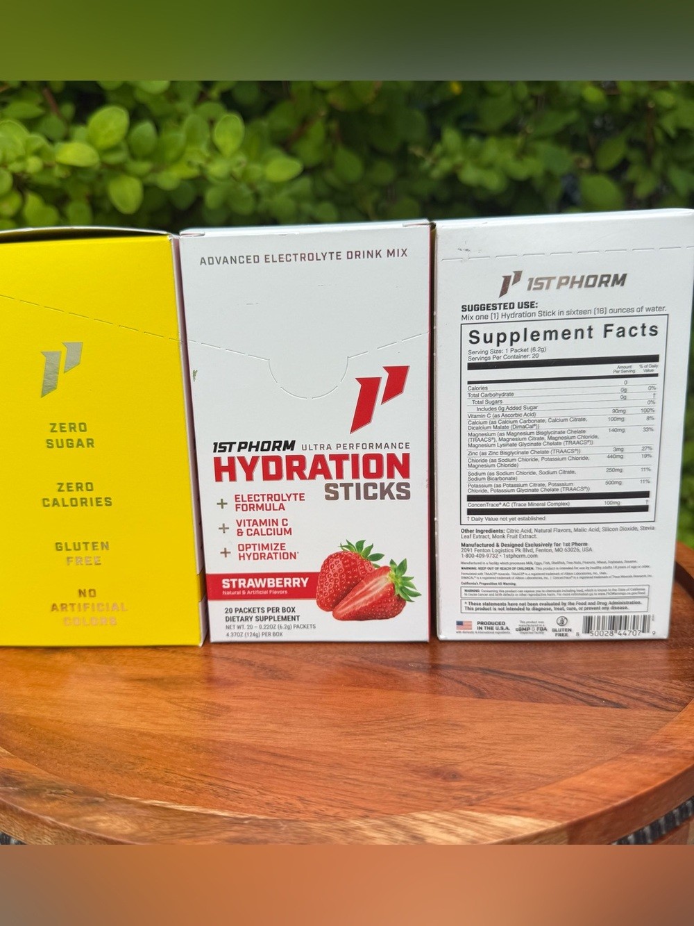 NEW LOT OF 3 BOXES (60 Packets) 1st Phorm Hydration Sticks Electrolyte Drink Mix