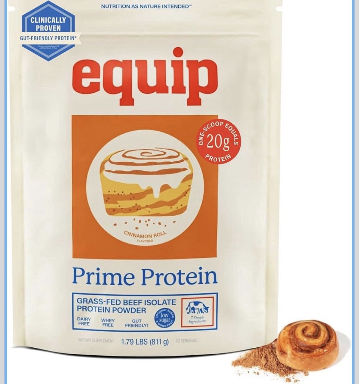 Equip Foods Prime Protein Powder Grass Fed Beef Isolate Paleo Keto 30 Servings