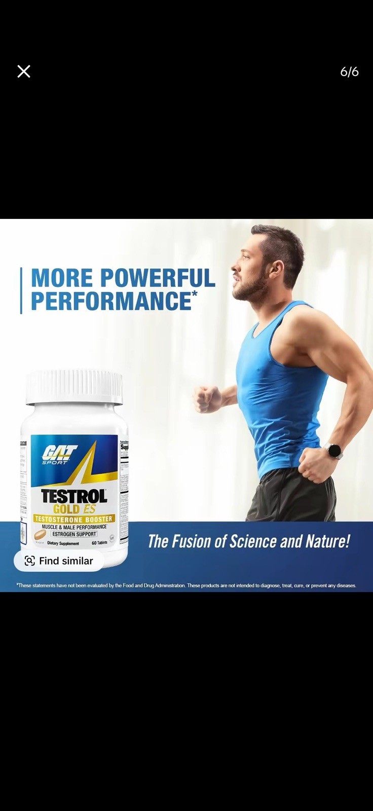 GAT Sport Testrol Gold ES Testosterone Booster Estrogen Support 60 Tablets