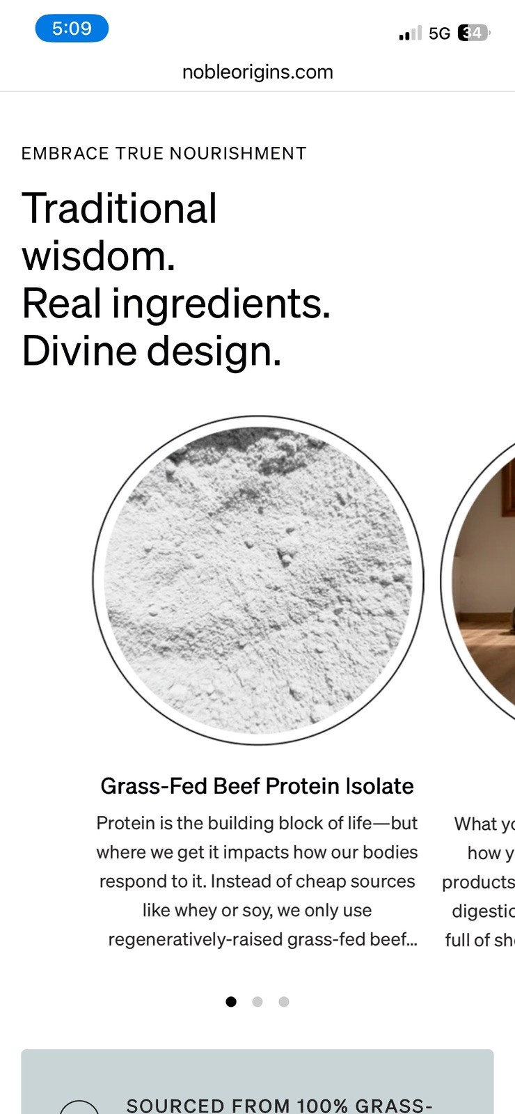 Noble Origin All-In-One Grass Fed Beef Protein Powder-Collagen-No Whey-msrp $79!