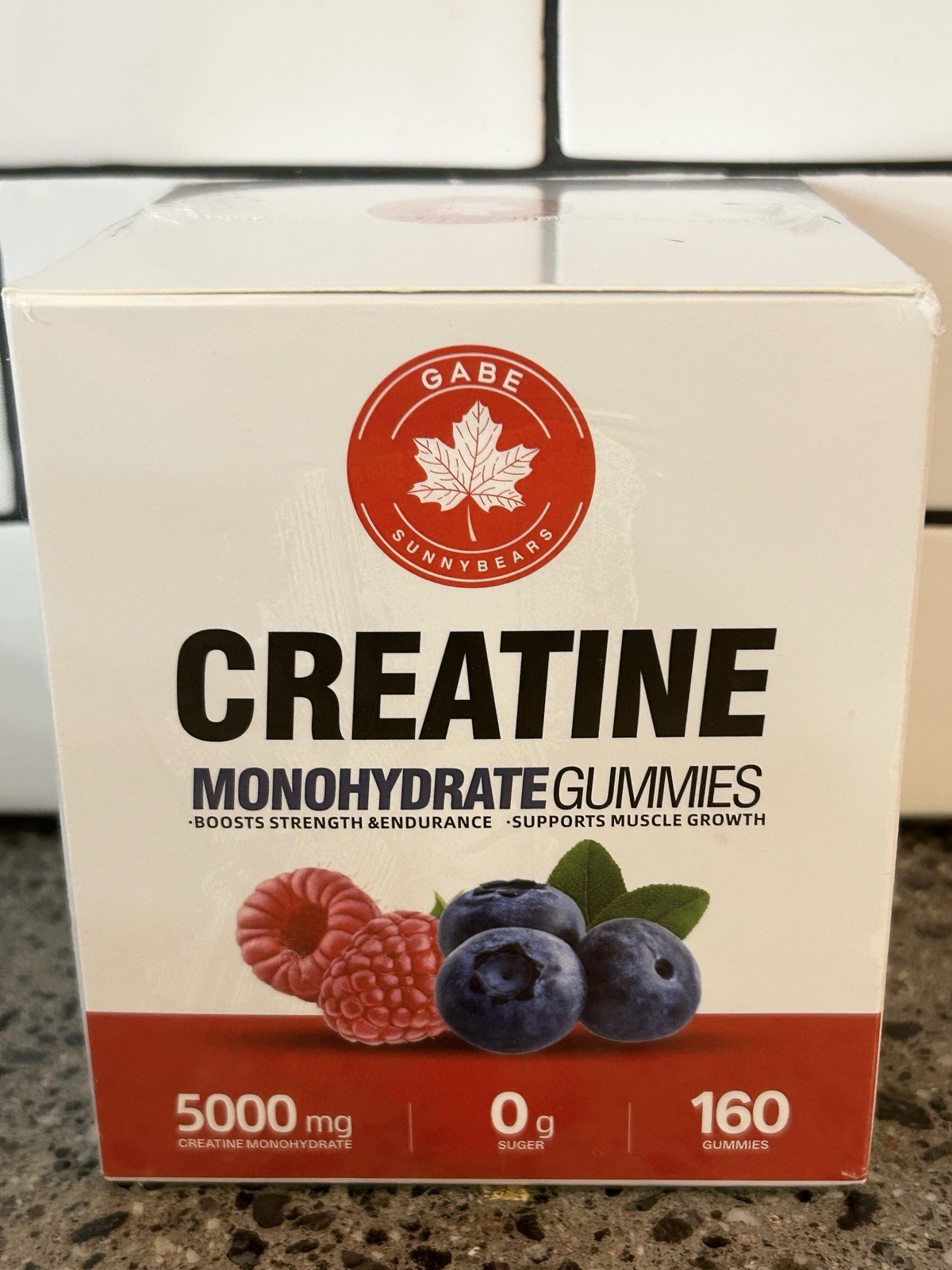 Gabe Sunnybears Creatine Monohydrate 5000mg – 160 Gummies Raspberry Blueberry