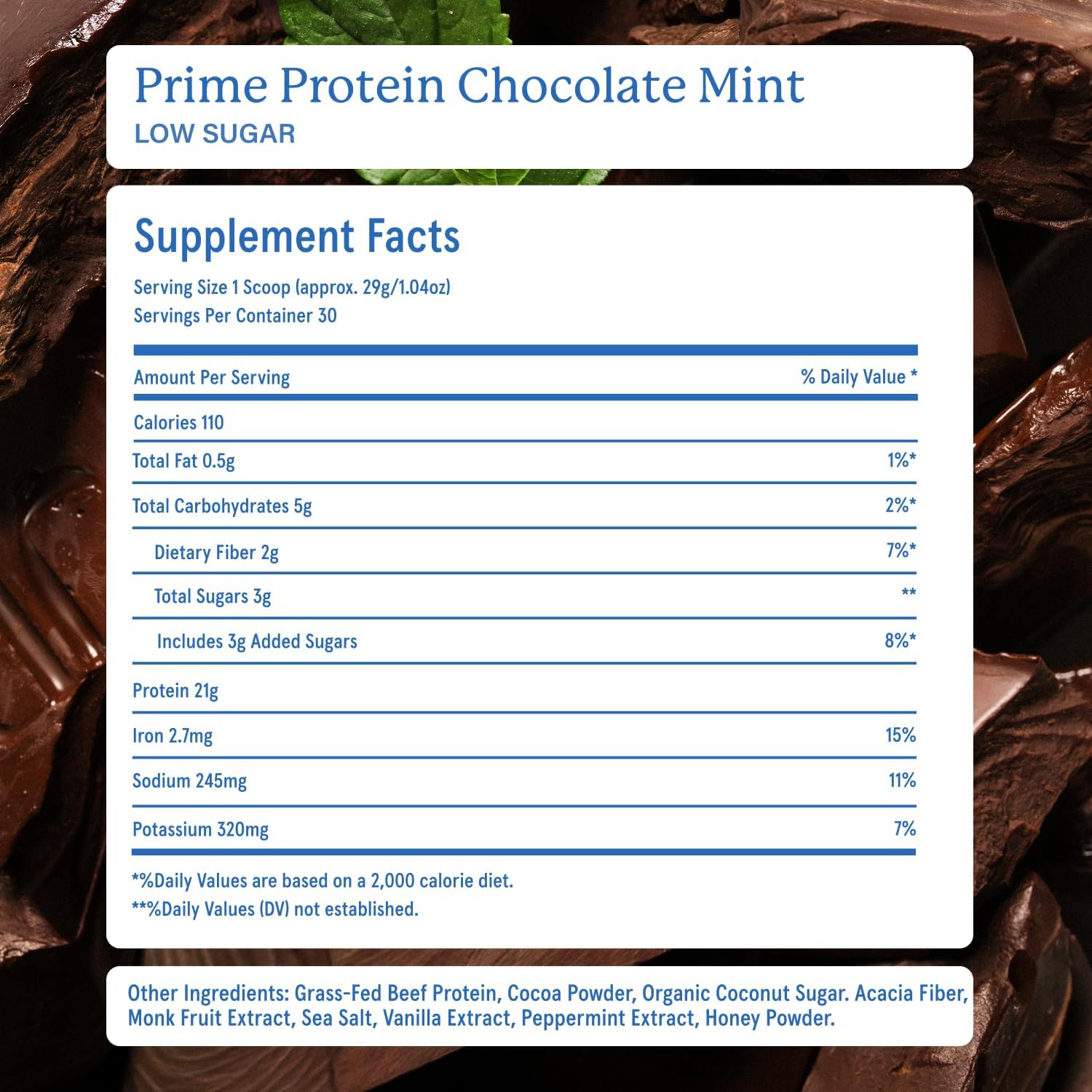Foods Prime Protein Powder | Clean, Grass Fed Beef Protein Powder for Women & Me