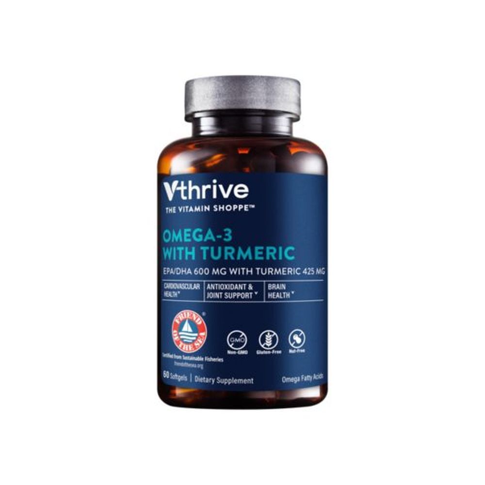 Omega-3 with Turmeric – EPA/DHA 600 MG with Turmeric 424 MG (60 Softgels)