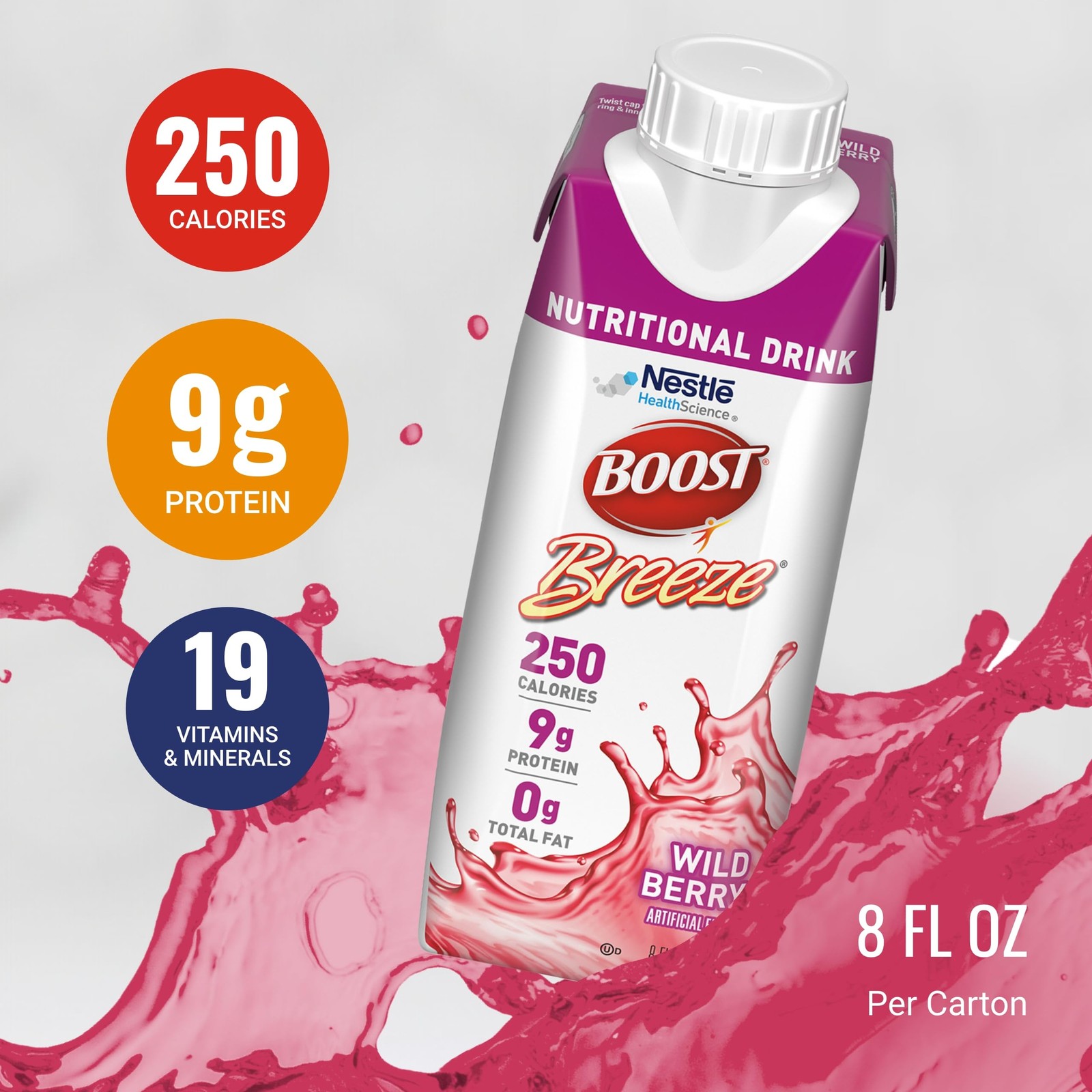 Boost Breeze Clear – 250 – 19 – 9 G Vitamin A – – 8 Fl Oz
