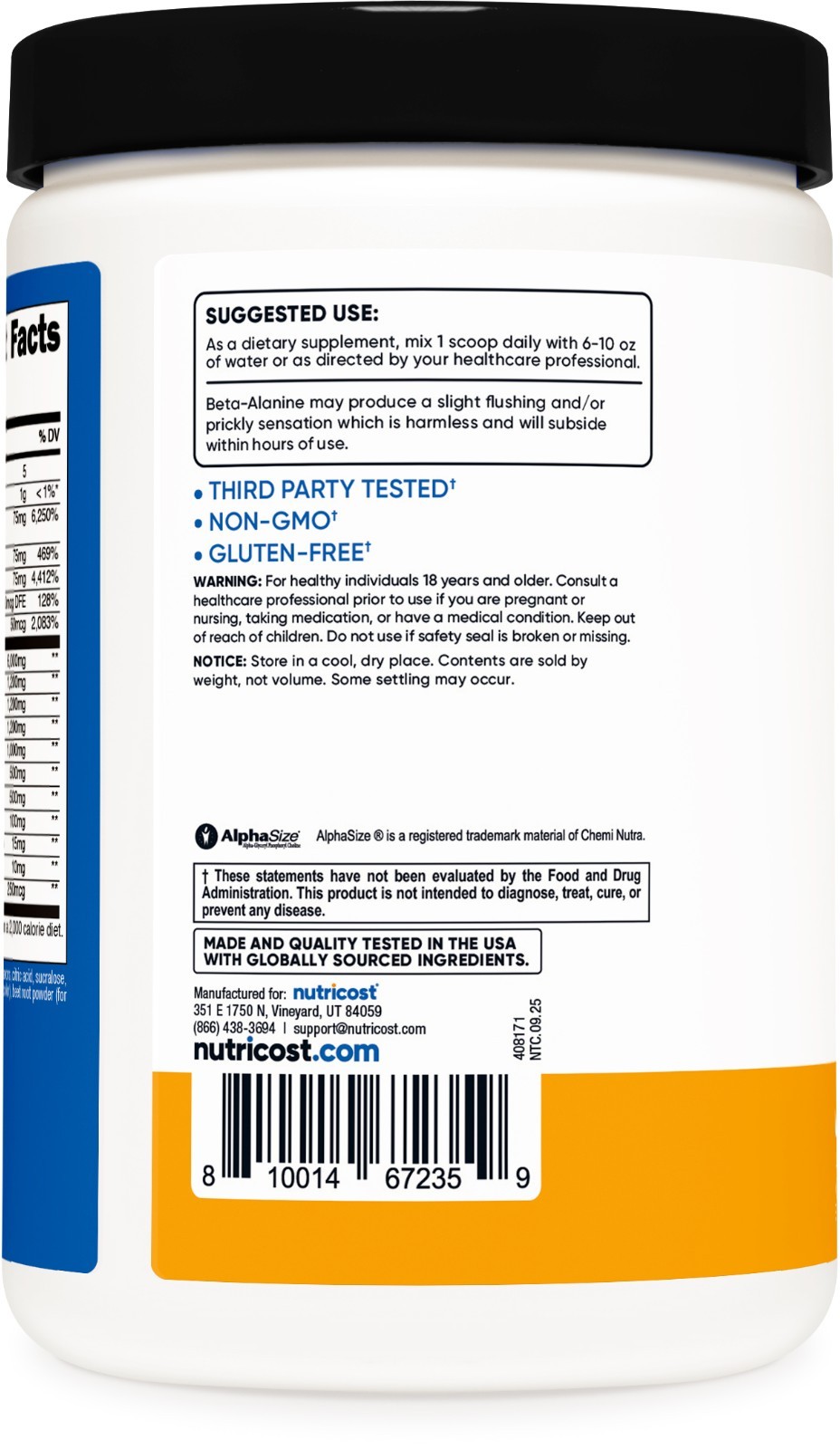 Nutricost Stim-Free Pre-Workout, 30 Servings (Peach Mango)