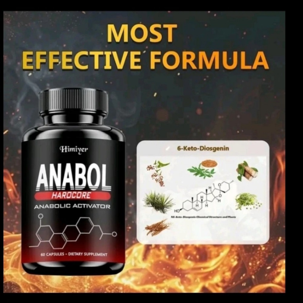 Anabol HardCore Made In USA 1 Bottle 60 Caps Muscle Building + Mental Clarity
