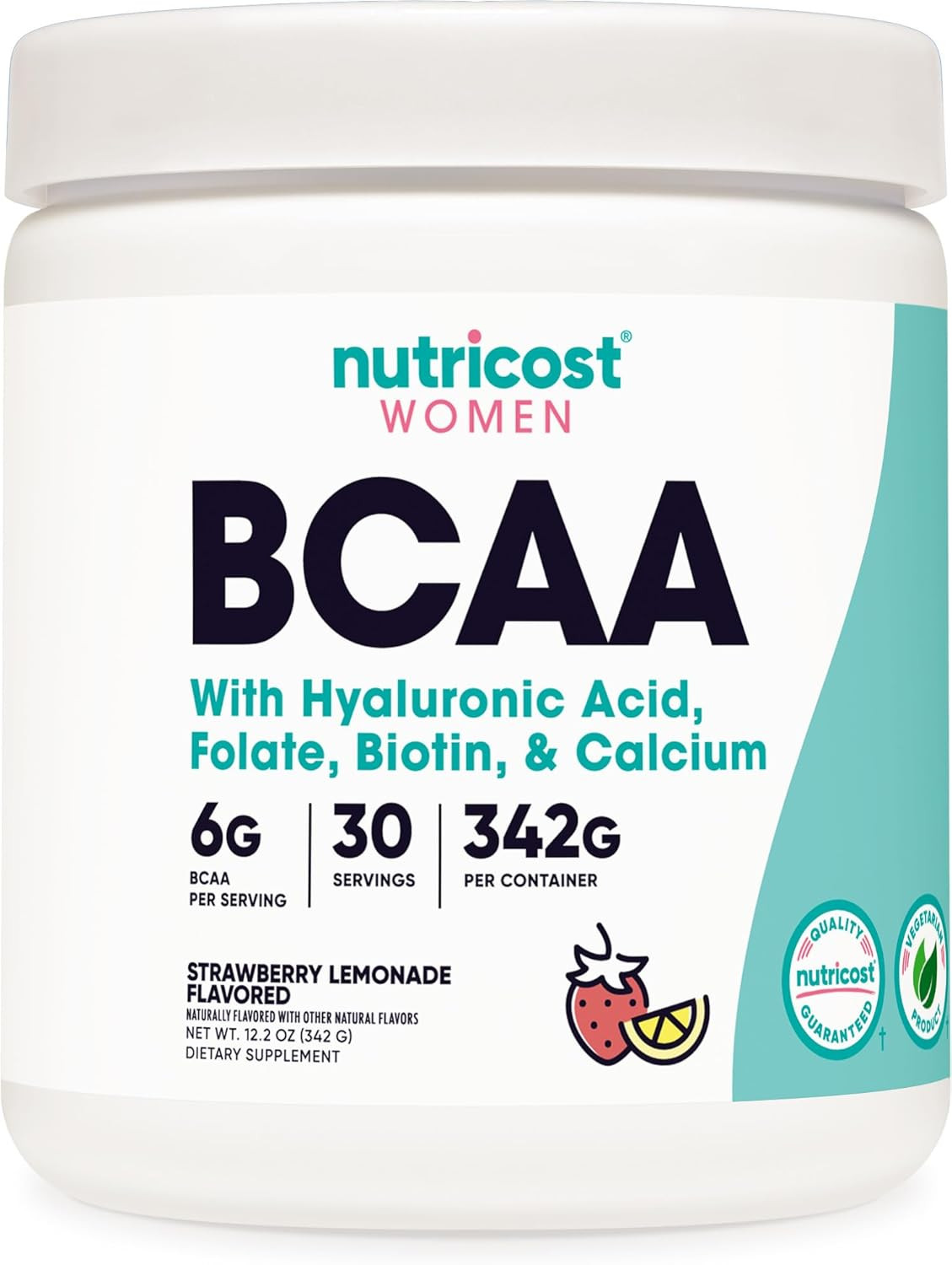 Nutricost BCAA Powder for Women, with Hyaluronic Acid, Non-Gmo and Gluten-Free