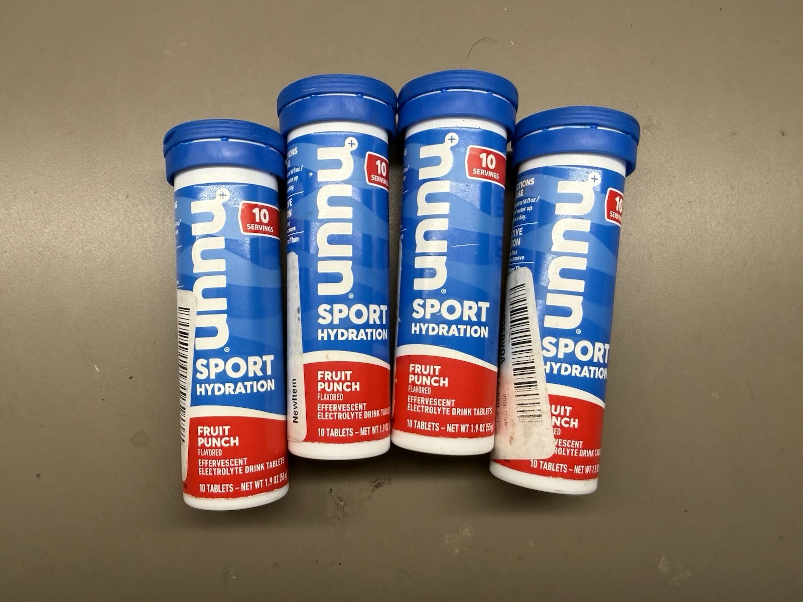 New 4X NUUN Sport Hydration Electrolyte Tubes 10 Count Tablets Each Fruit Punch