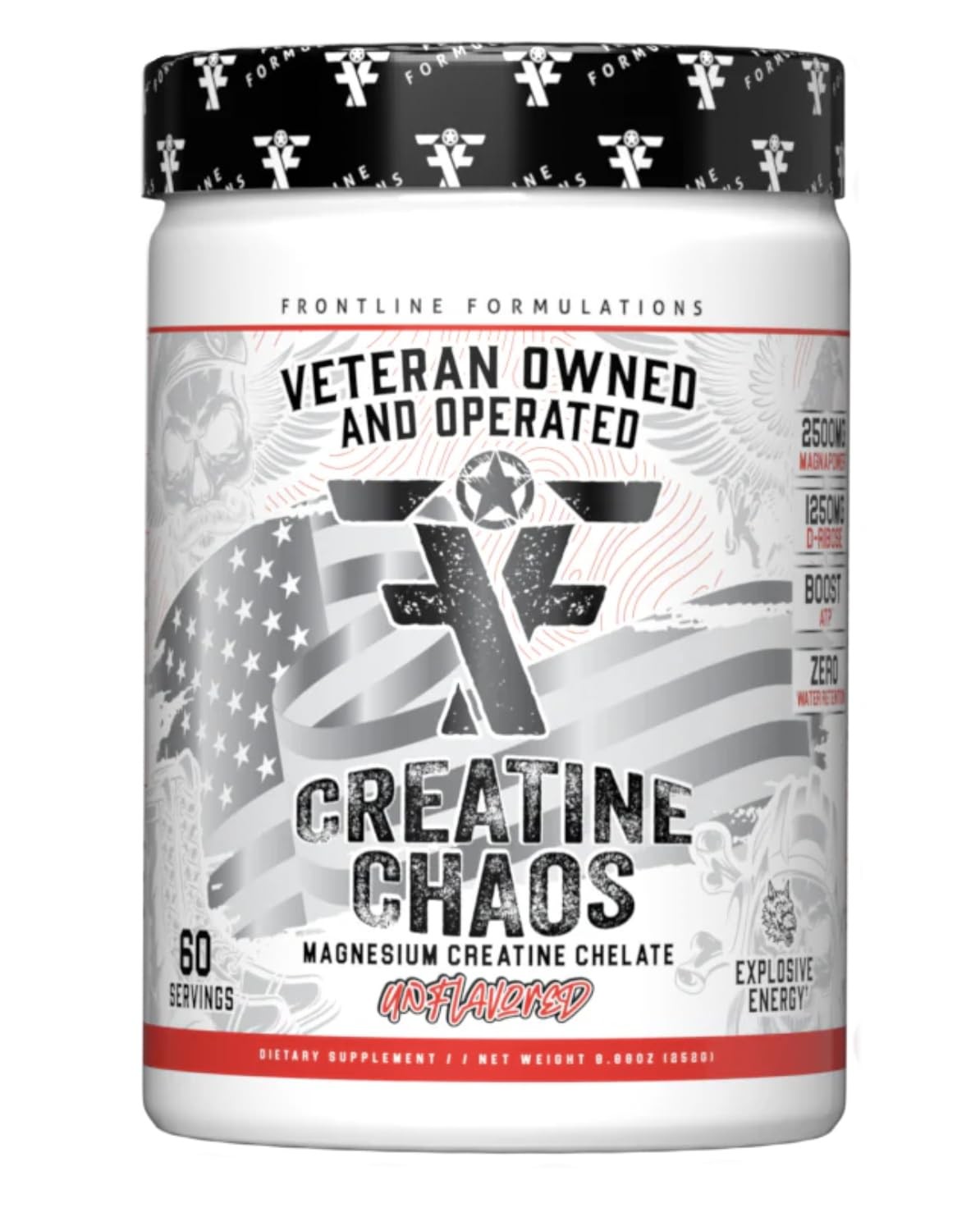 FRONTLINE FORMULATIONS Creatine Chaos, Promotes Lean Muscle Growth, Unflavore…