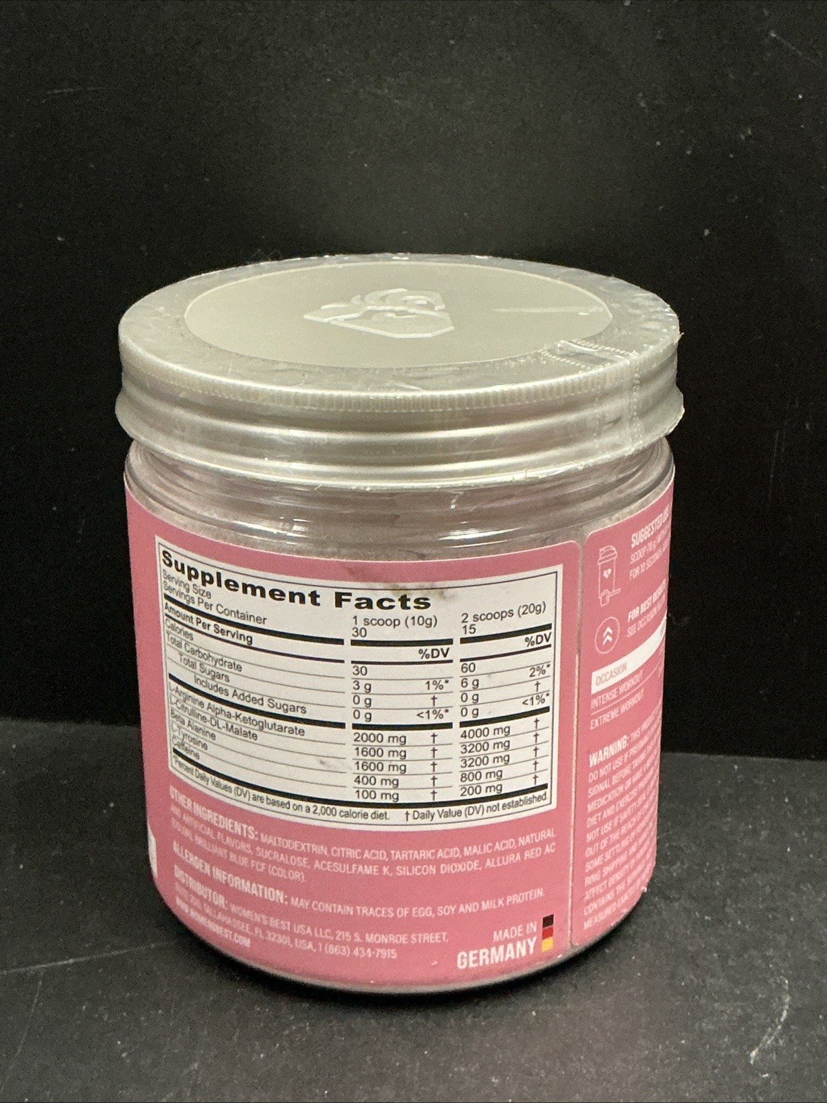 SEALED Women’s Best Pre-Workout 30 Servings- Blueberry Açaí- 10.6oz EXP. 06/2026