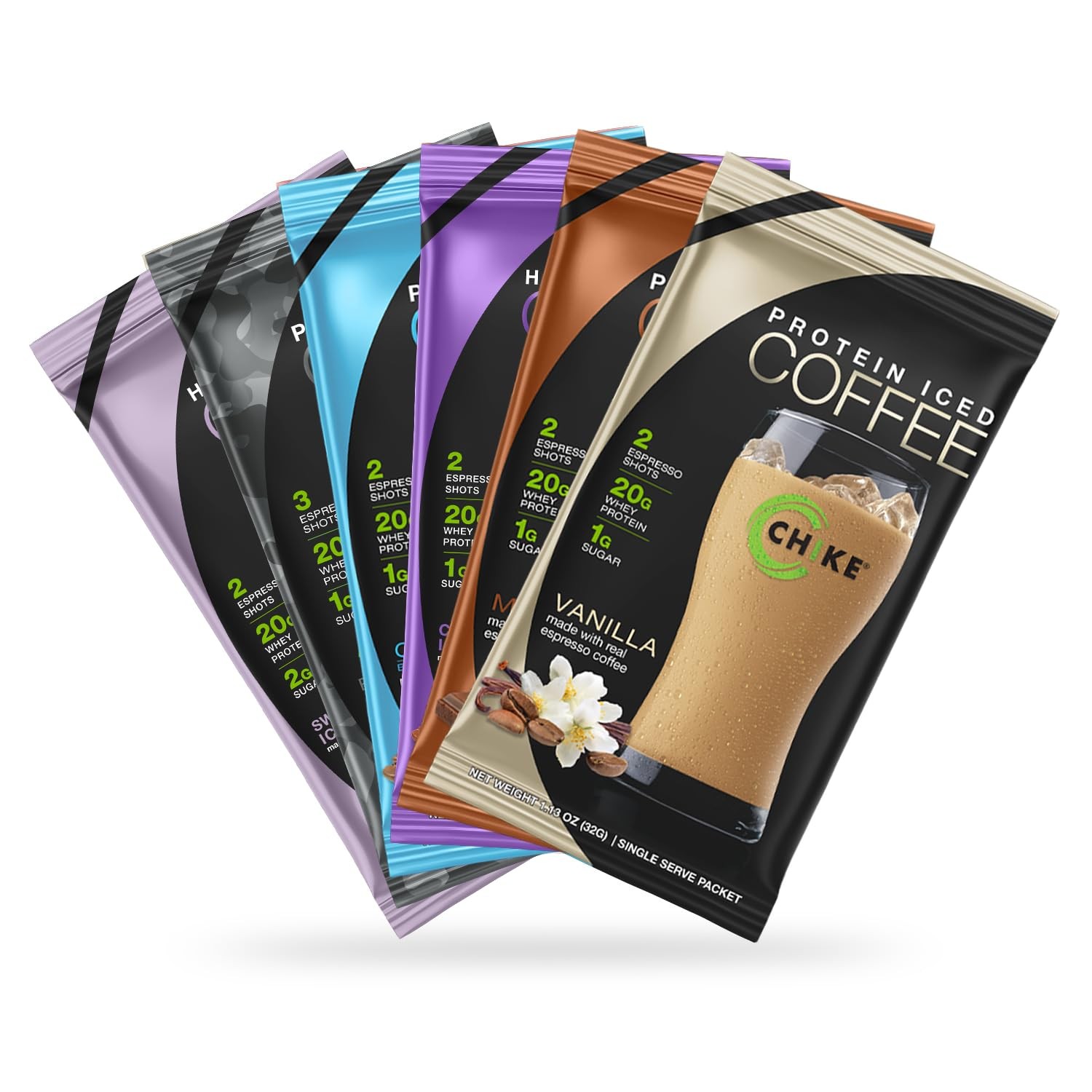 Chike High Protein Iced Coffee Sampler Pack, 20 G 6 Count (Pack of 1)
