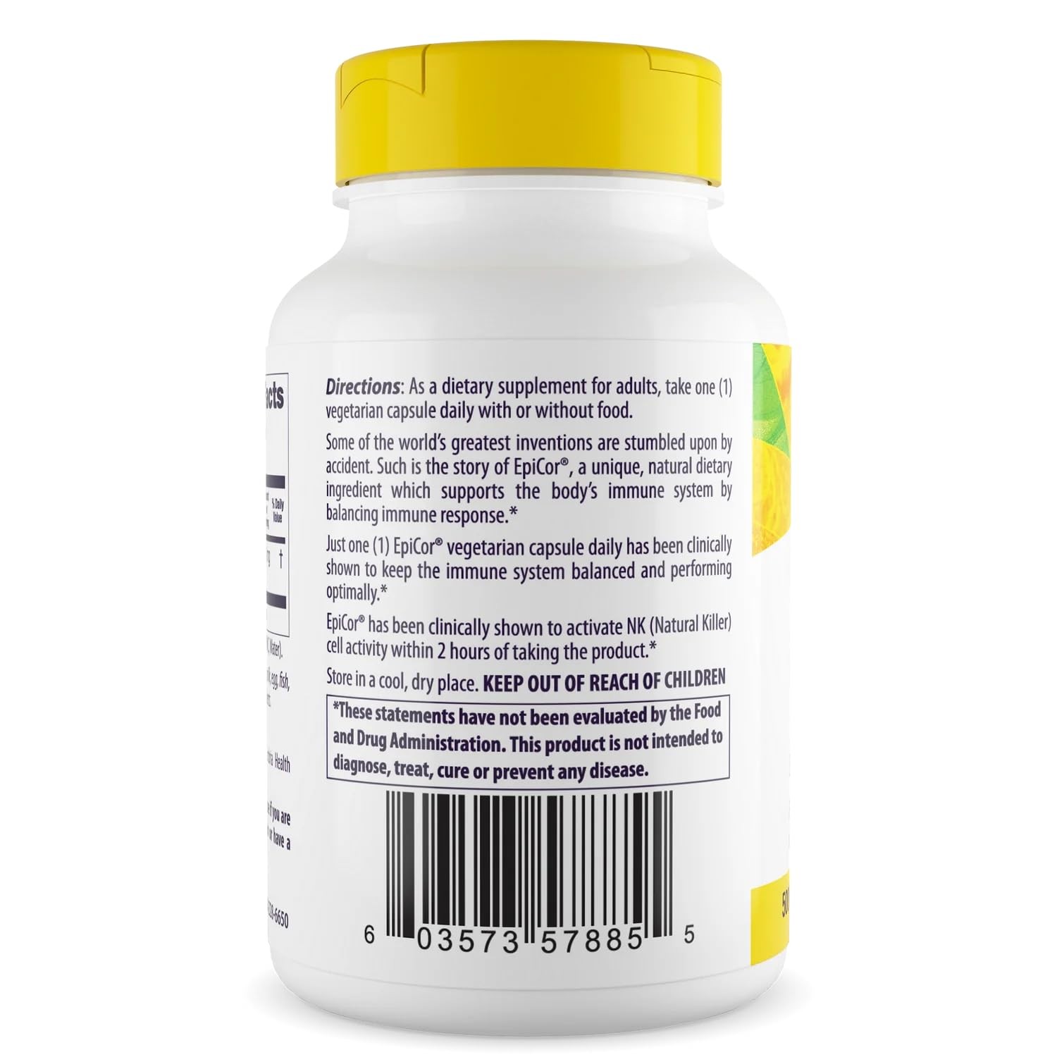 Healthy Origins Epicor 500 Mg Immune Support Non-Gmo Gluten 150 Veggie Capsules