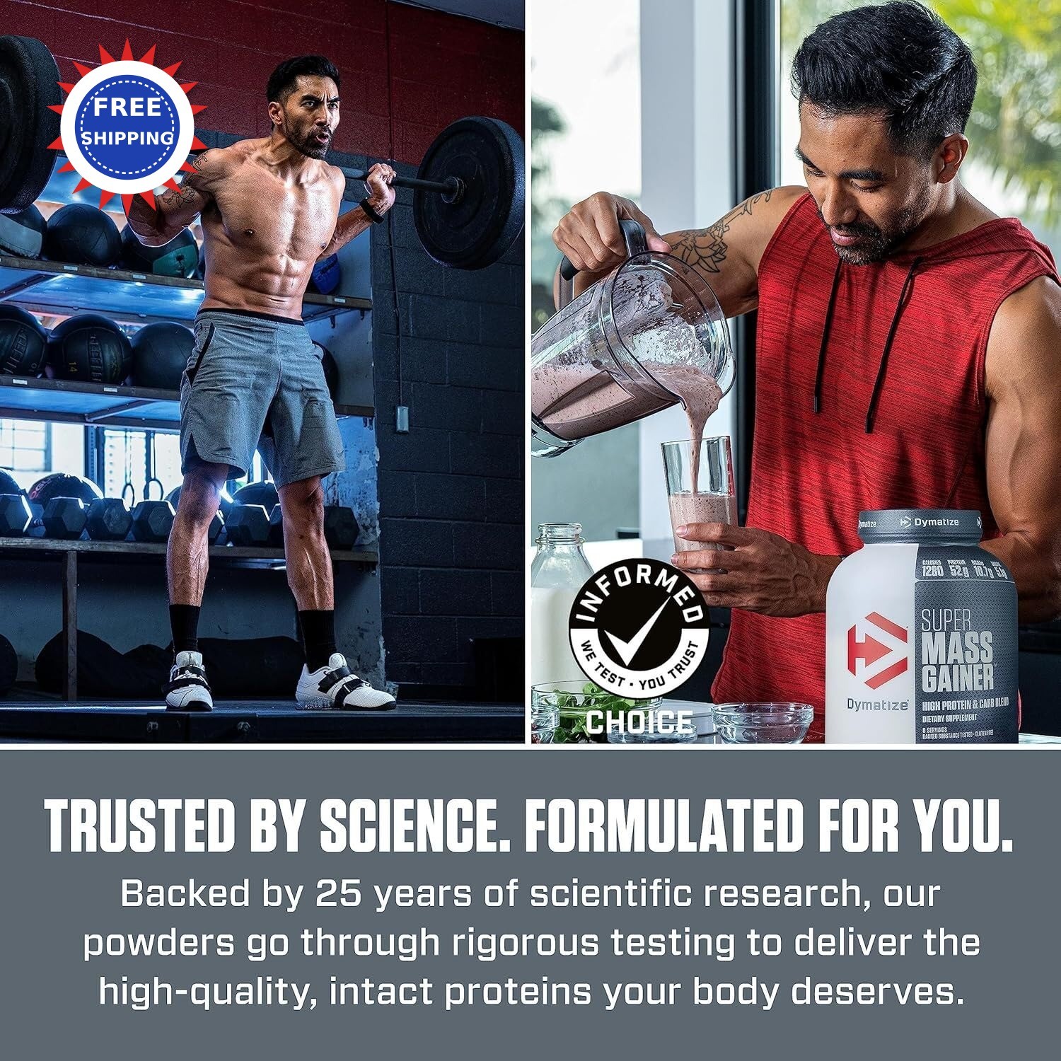 Dymatize Super Mass Gainer Protein Powder Gourmet Vanilla Creatine 1280 Calories
