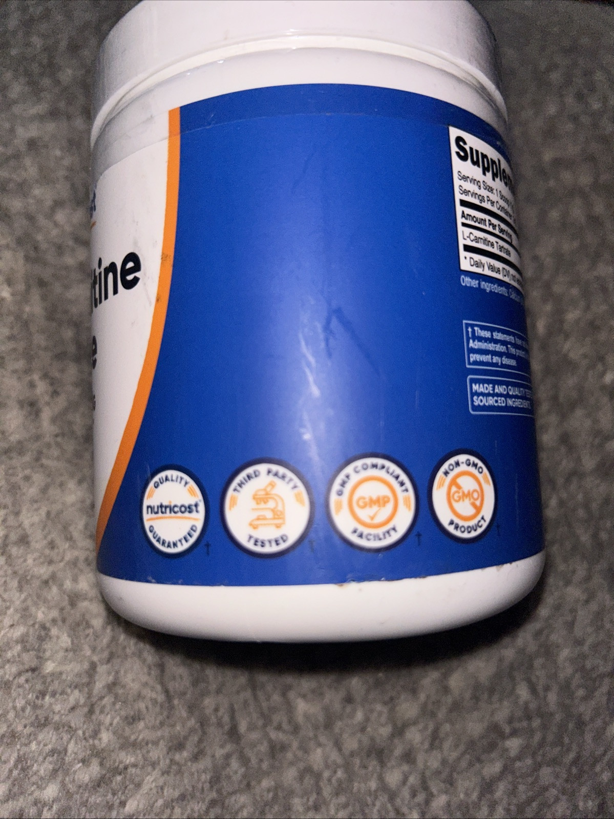 Nutricost L-Carnitine Tartrate Powder (250 Grams) – 1 Gram per Serving