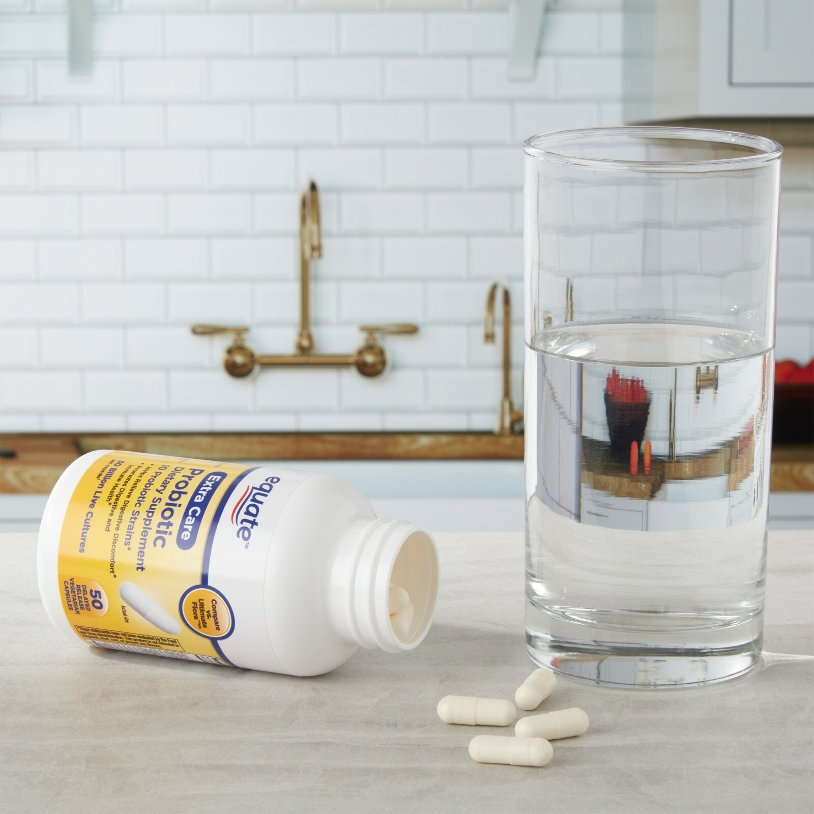 Equate Extra Care Probiotic Capsules Delayed Release 50 Count..+