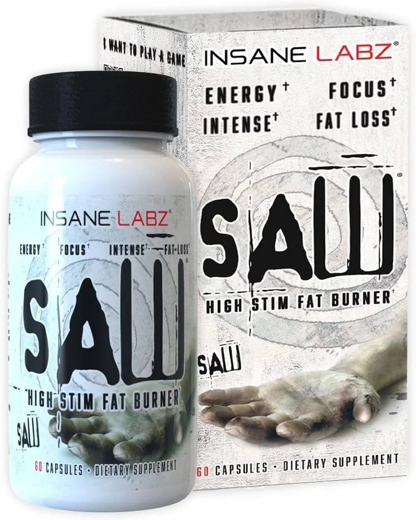 Insane Labz SAW High Stim Fat Burner Thermogenic Weight Loss 60 Capsules New