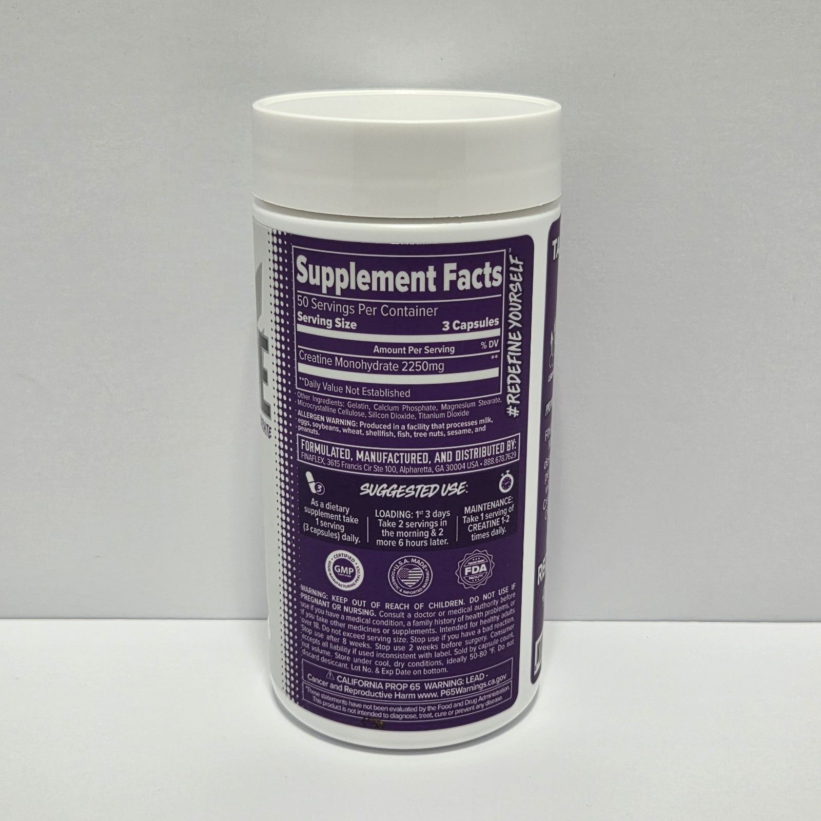 FinaFlex Creatine Monohydrate: Promote Muscle Size, Strength, Performance 150ct
