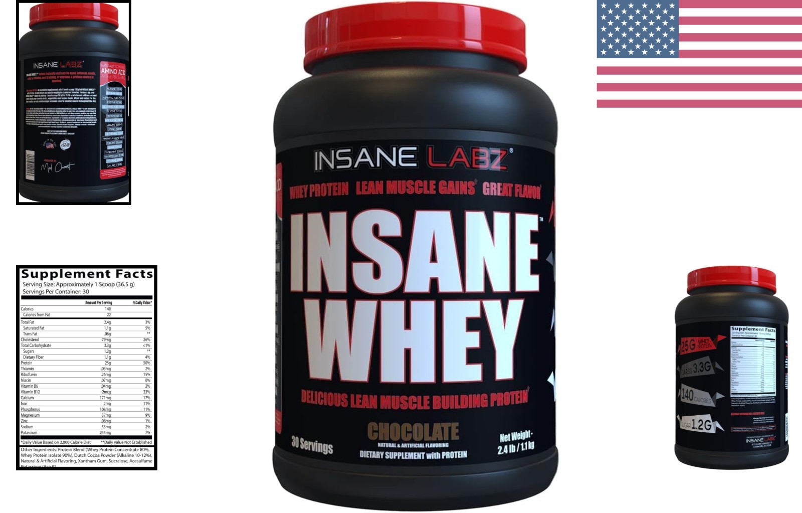 High-Quality Insane Whey Protein – 25g Per Serving, Meal Replacement Chocolate