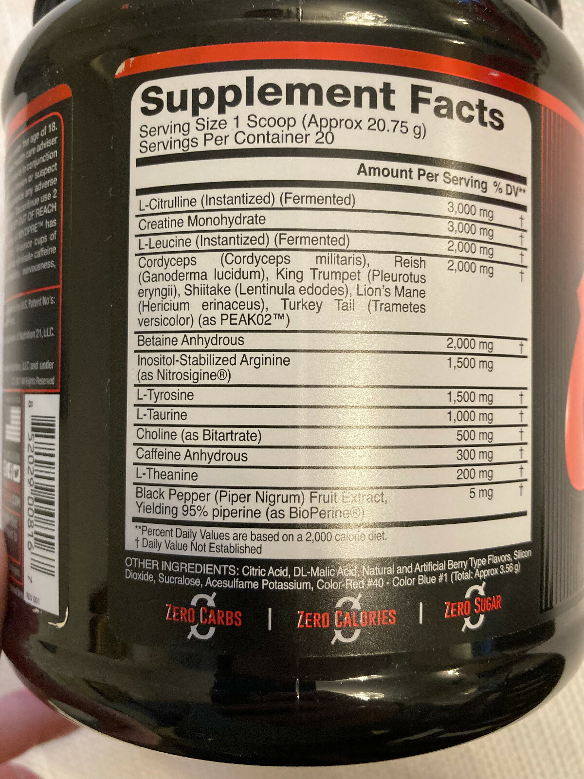 MYOPRE – Cherry Berry / 415g / NITROSIGINE – PEAK02 – Energy, Laser Focus