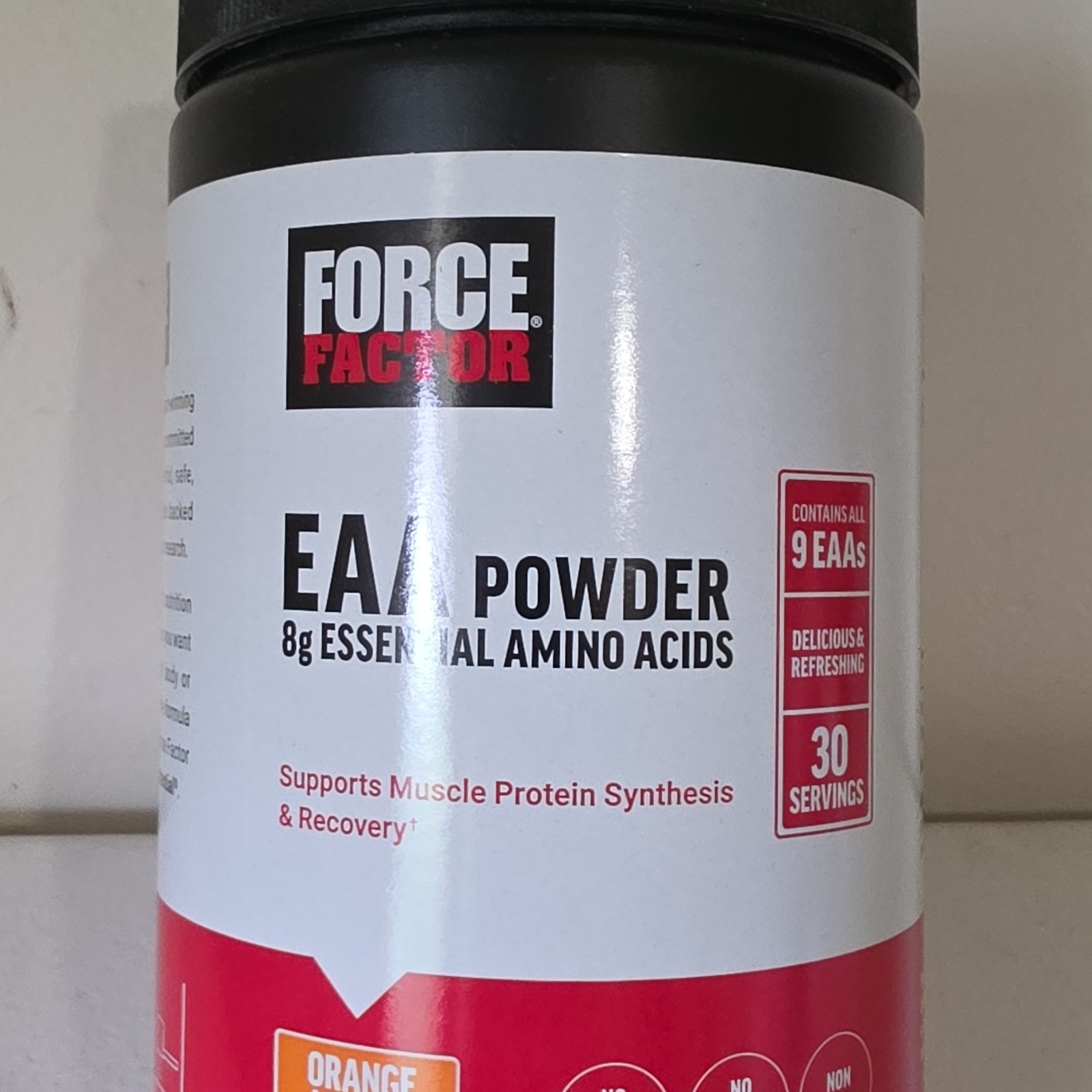 Force Factor EAA Essential Amino Acid Powder Orange Mango 10.4 oz 30 Servings