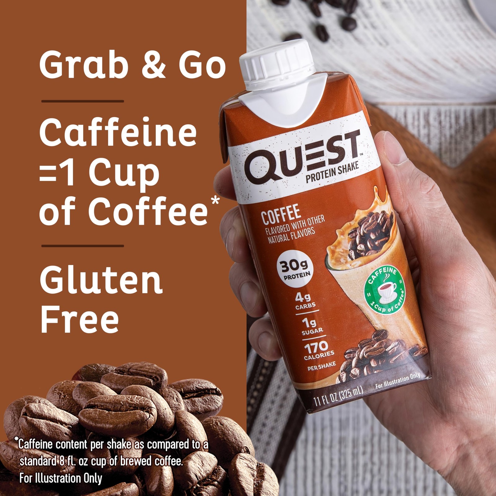 Quest Nutrition Ready to Drink Coffee Protein Shake, 132 Fl Oz (Pack of 1)