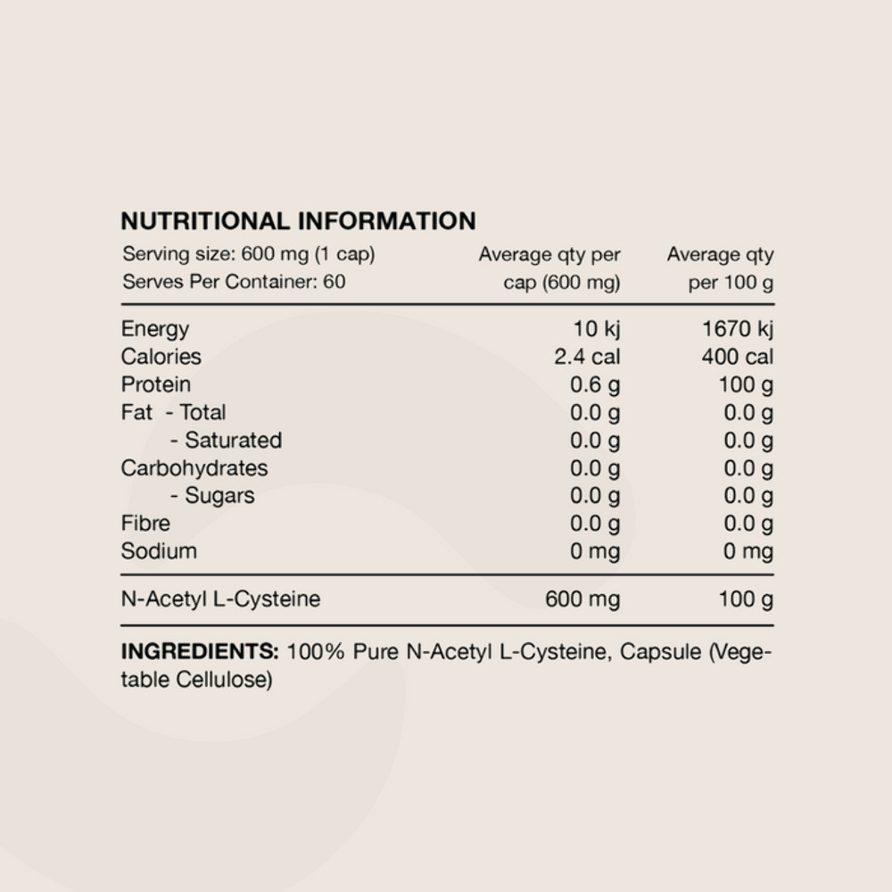 N-Acetyl L-Cysteine (NAC) Caps by Switch Nutrition