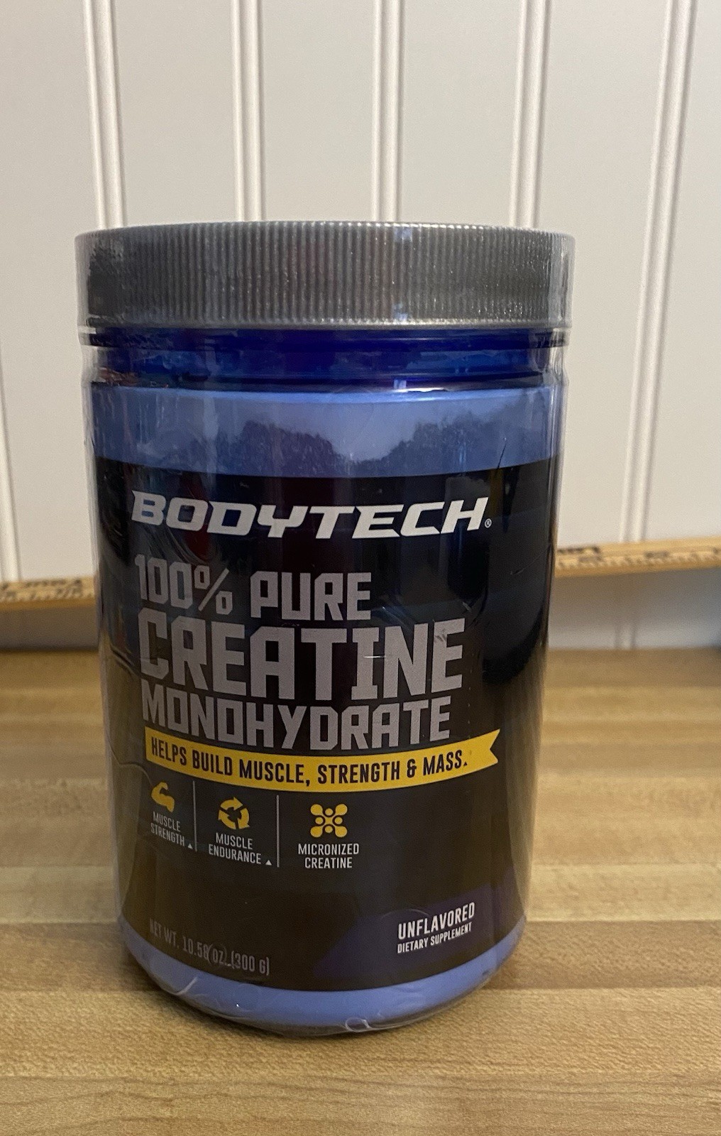 New 1 Jar Of Bodytech 100% Pure Creatine Monohydrate Powder Unflavored 10.58 oz.