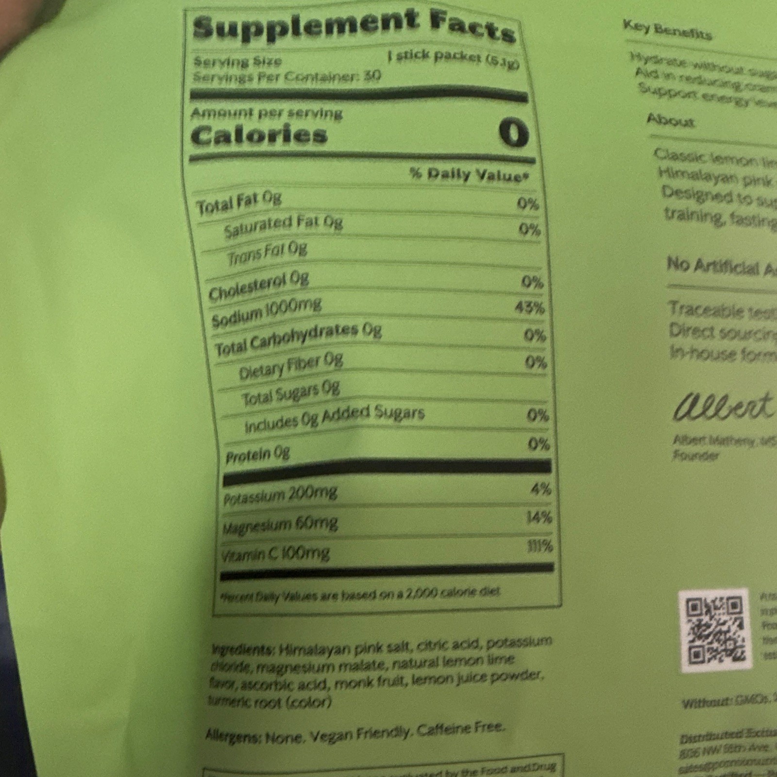 PROMIX Electrolyte Drink Mix Lemon Lime 30 Stick Packs 5.40 oz + Shaker