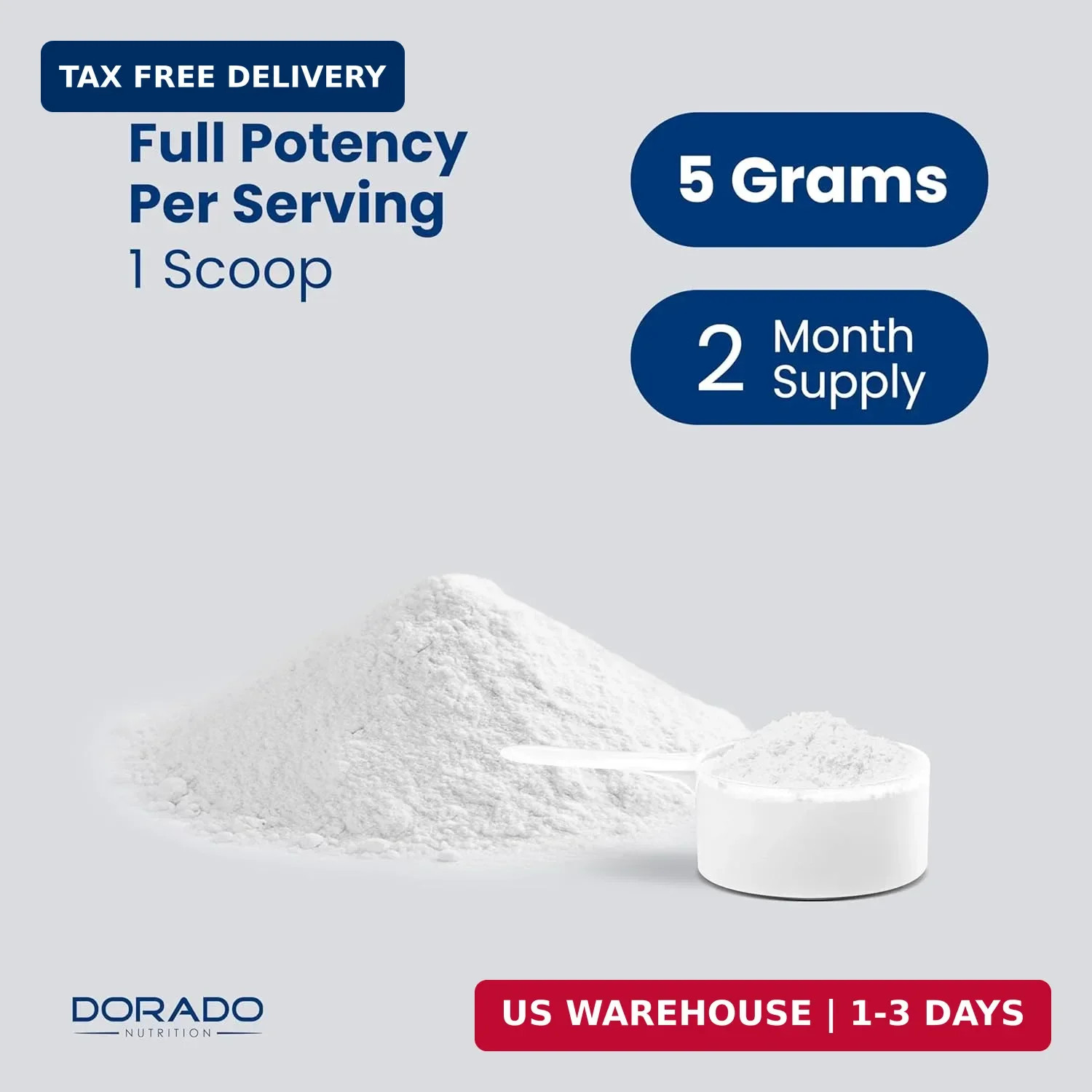 Creatine Monohydrate Powder 5G l Micronized & Unflavored l 60 Servings 5000mg