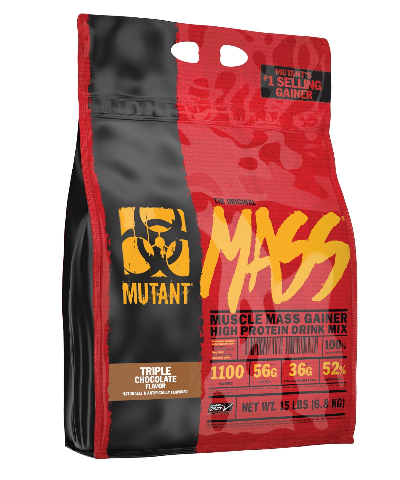 Gainer, Whey & Casein Protein Powder Blend, 15 lb – Triple Chocolate