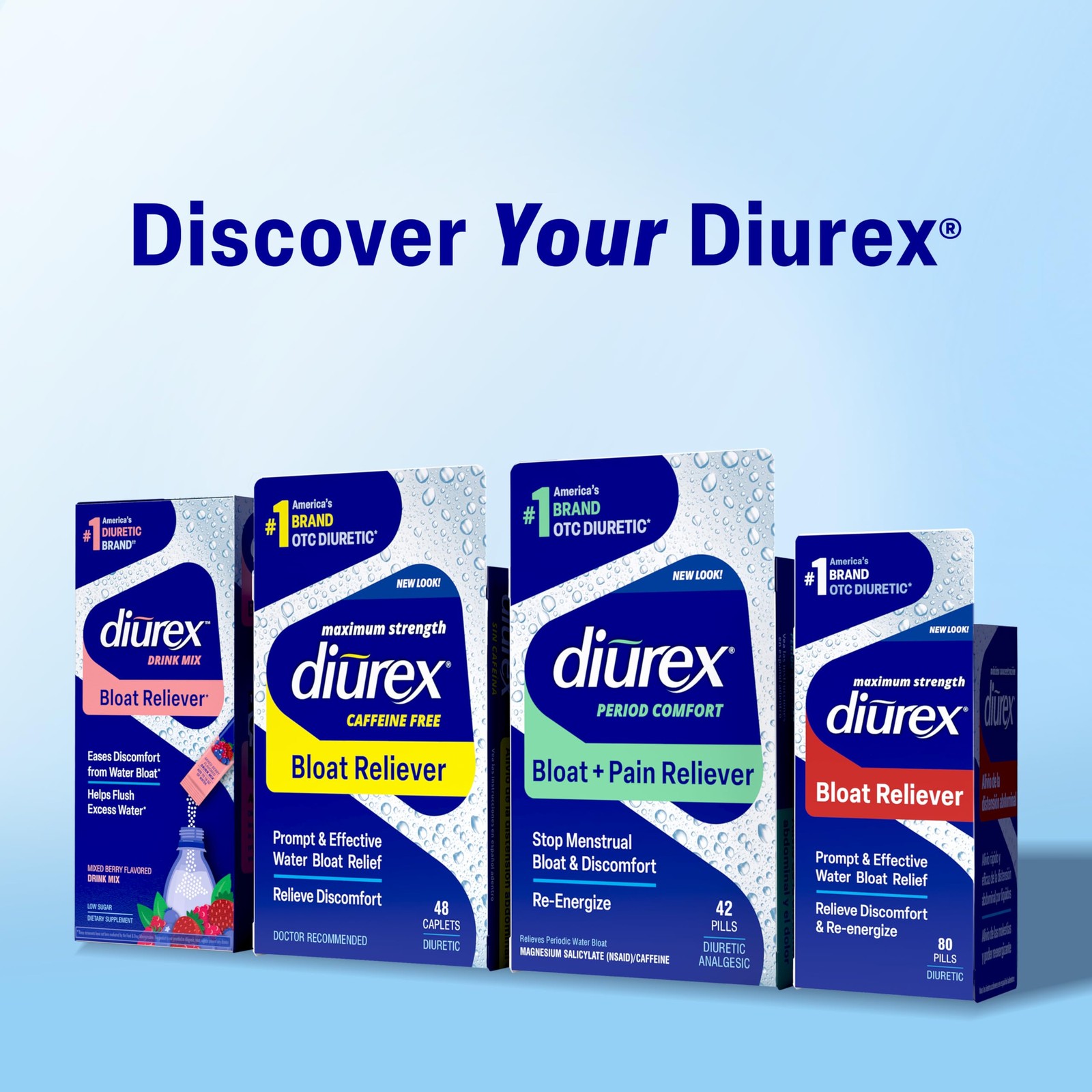 Diurex Ultra Re-Energizing Water Pills – Relieve Water Bloat – Feel Better & Les