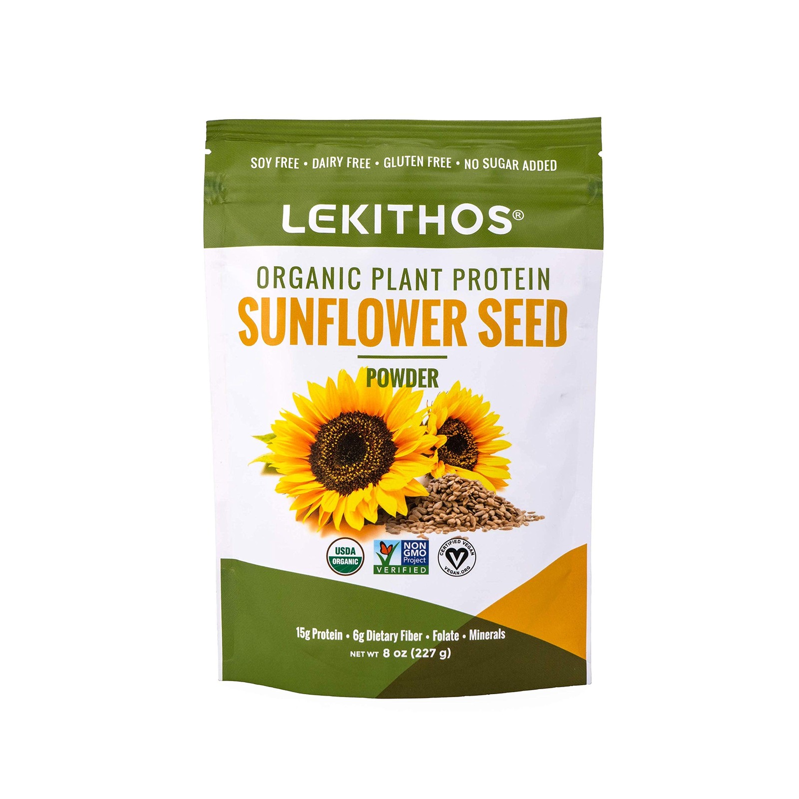 Lekithos Organic Sunflower Seed Protein Powder 15G Protein Per Serving High In