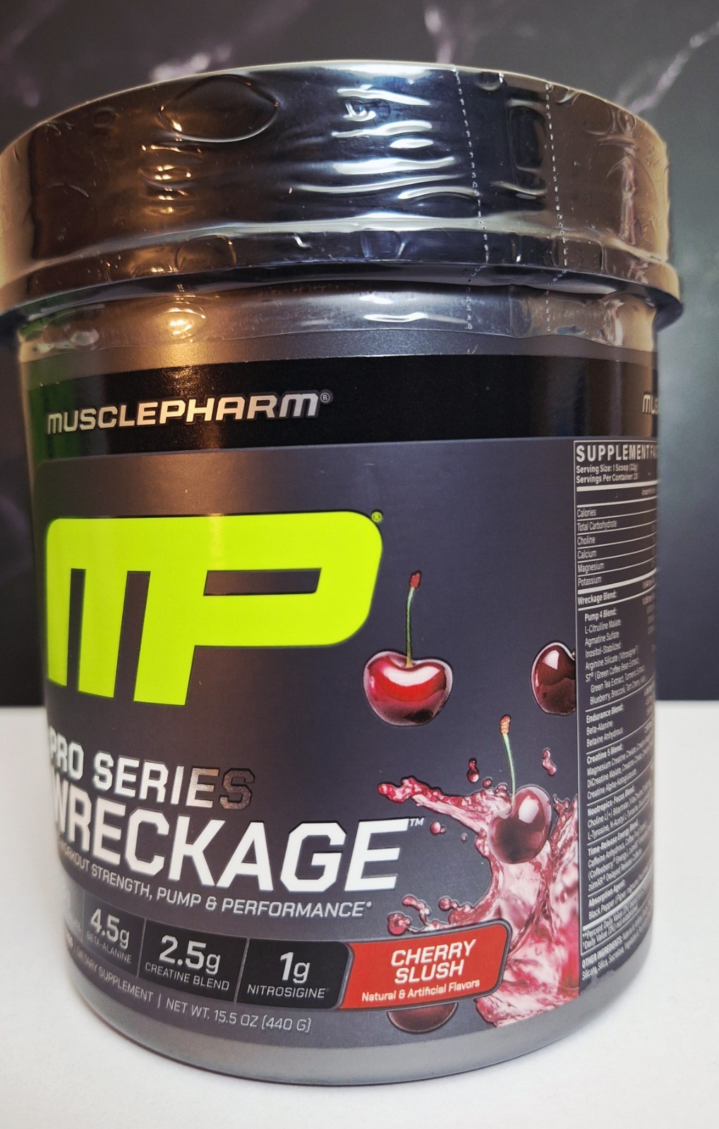 Pro Series Wreckage Preworkout, Cherry🍒Slush, 20 Serv, 310mg Caffeine, 01/2028✨