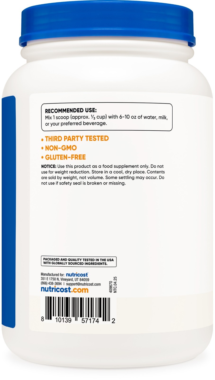 Nutricost Whey Protein Isolate (Unflavored) 2LBS – Protein Powder