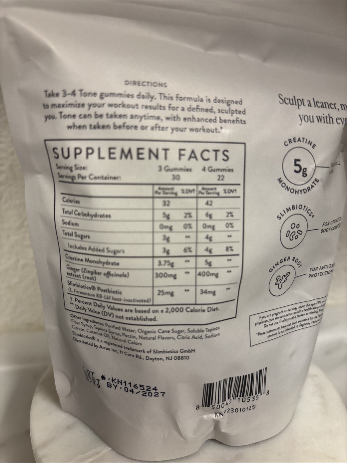 Arrae Tone – Creatine Body Composition Gummies Mixed Berry 90 Gummies SEALED