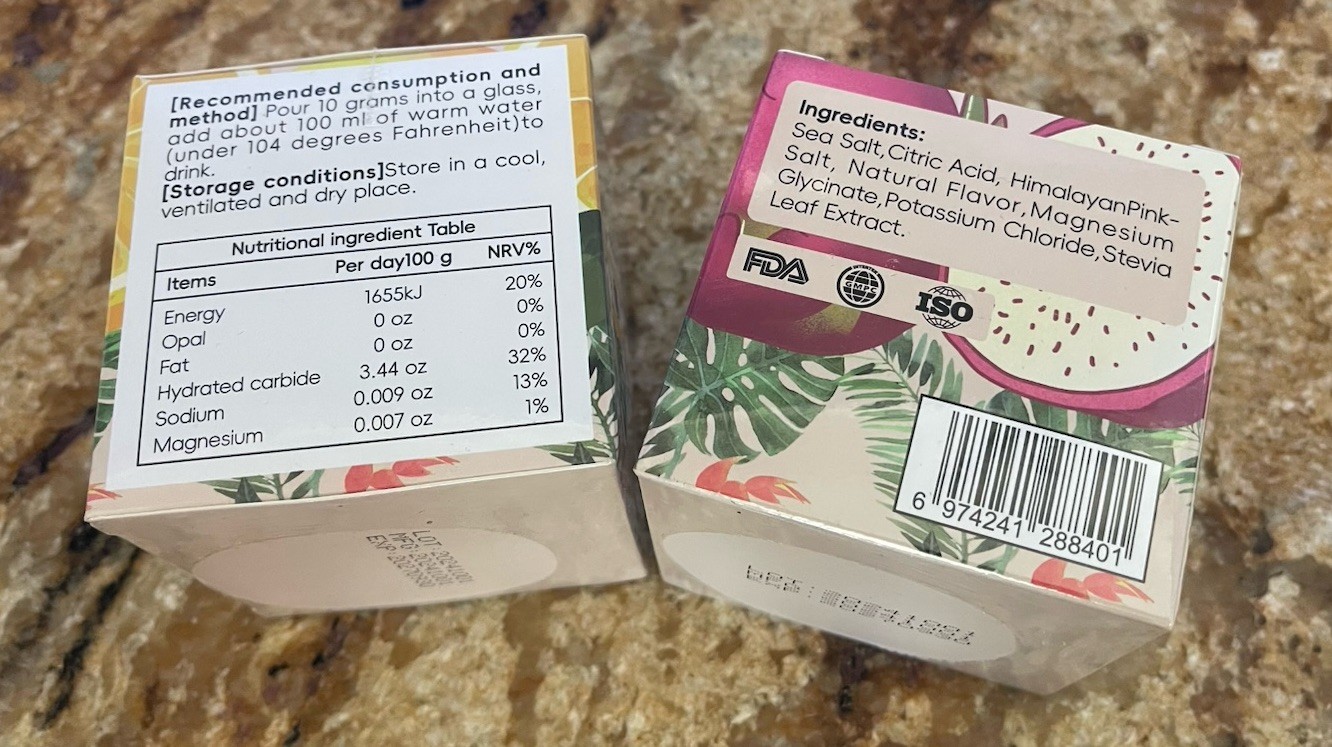 Lot of 1 Lemon & 1 Pitaya(Dragon Fruit) Flavor Electrolytes Powder 4.41oz BNIB