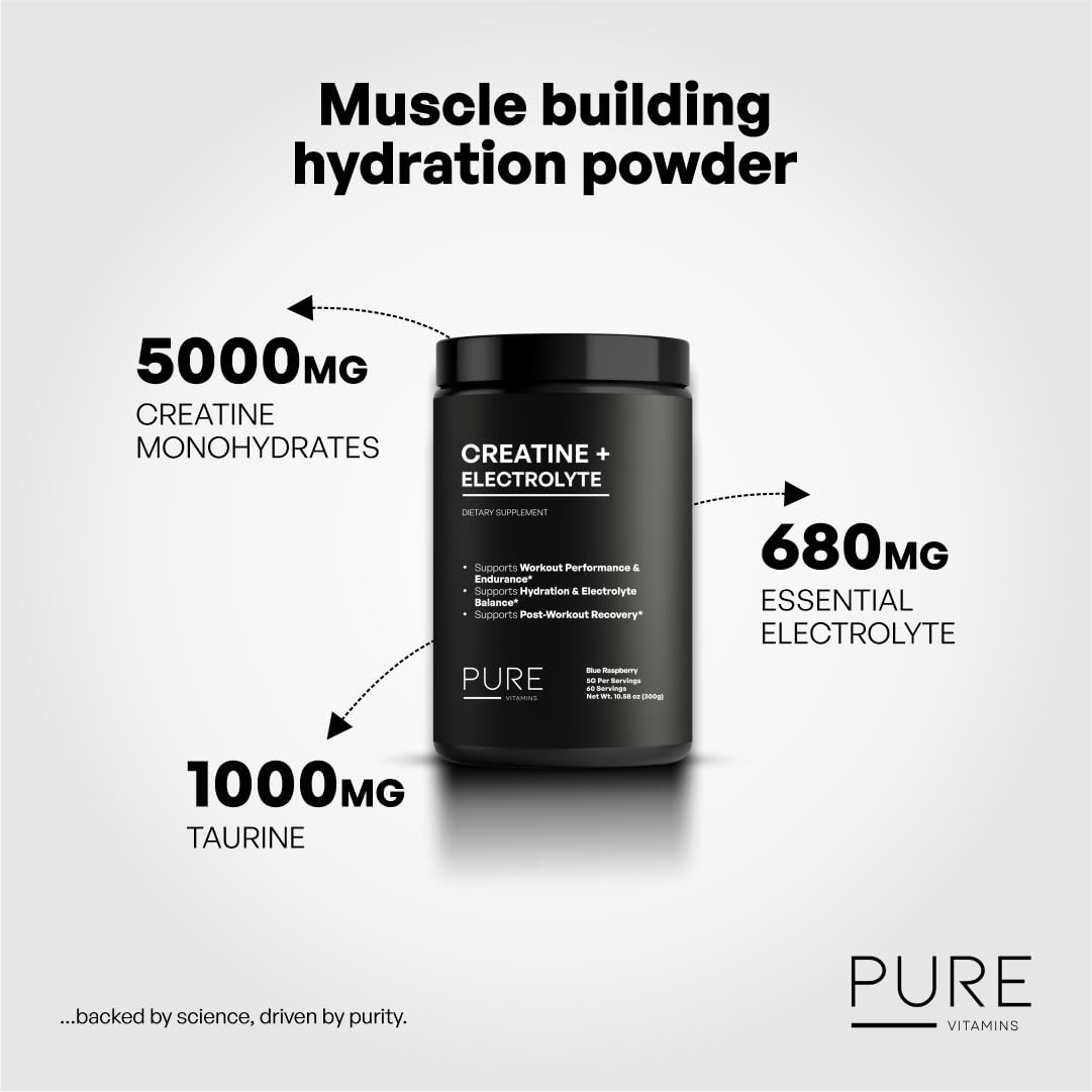 Pure Vitamins Pure Fusion Creatine Monohydrate Electrolyte Blend