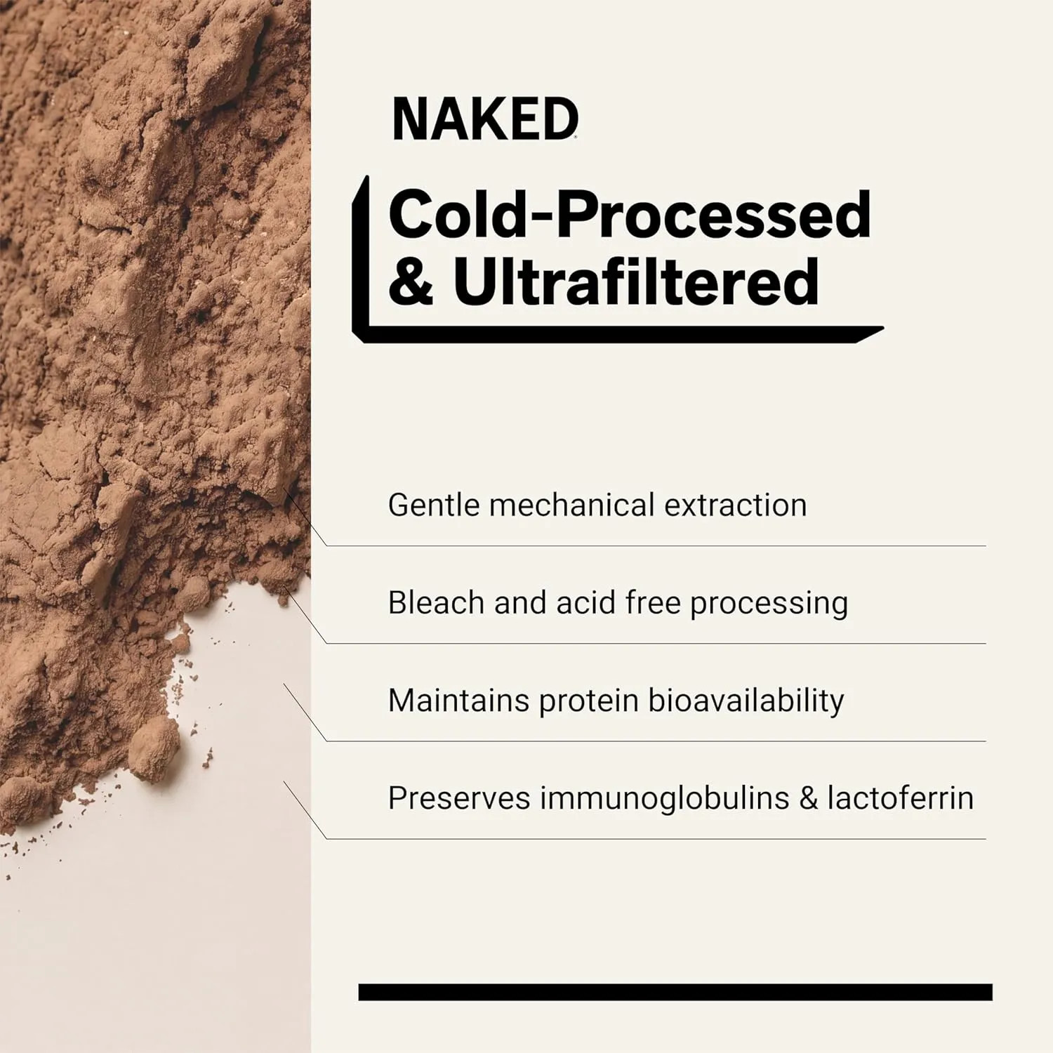 Naked Whey Chocolate Protein Powder Grass Fed 3 Ingredient 24 Servings