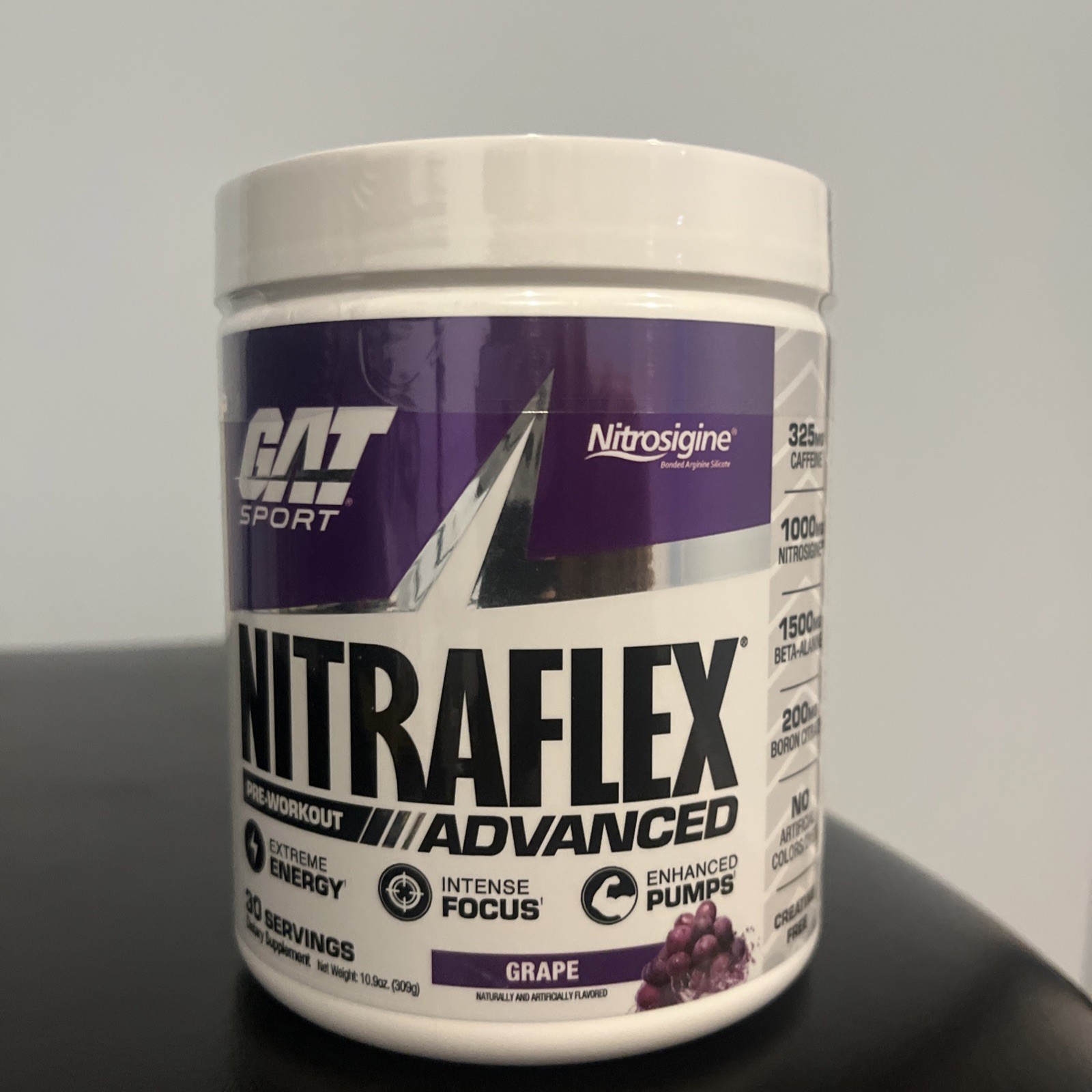 Nitraflex Advanced Pre-Workout Powder, Grape Flavor, 30 Servings, Ex 1/28