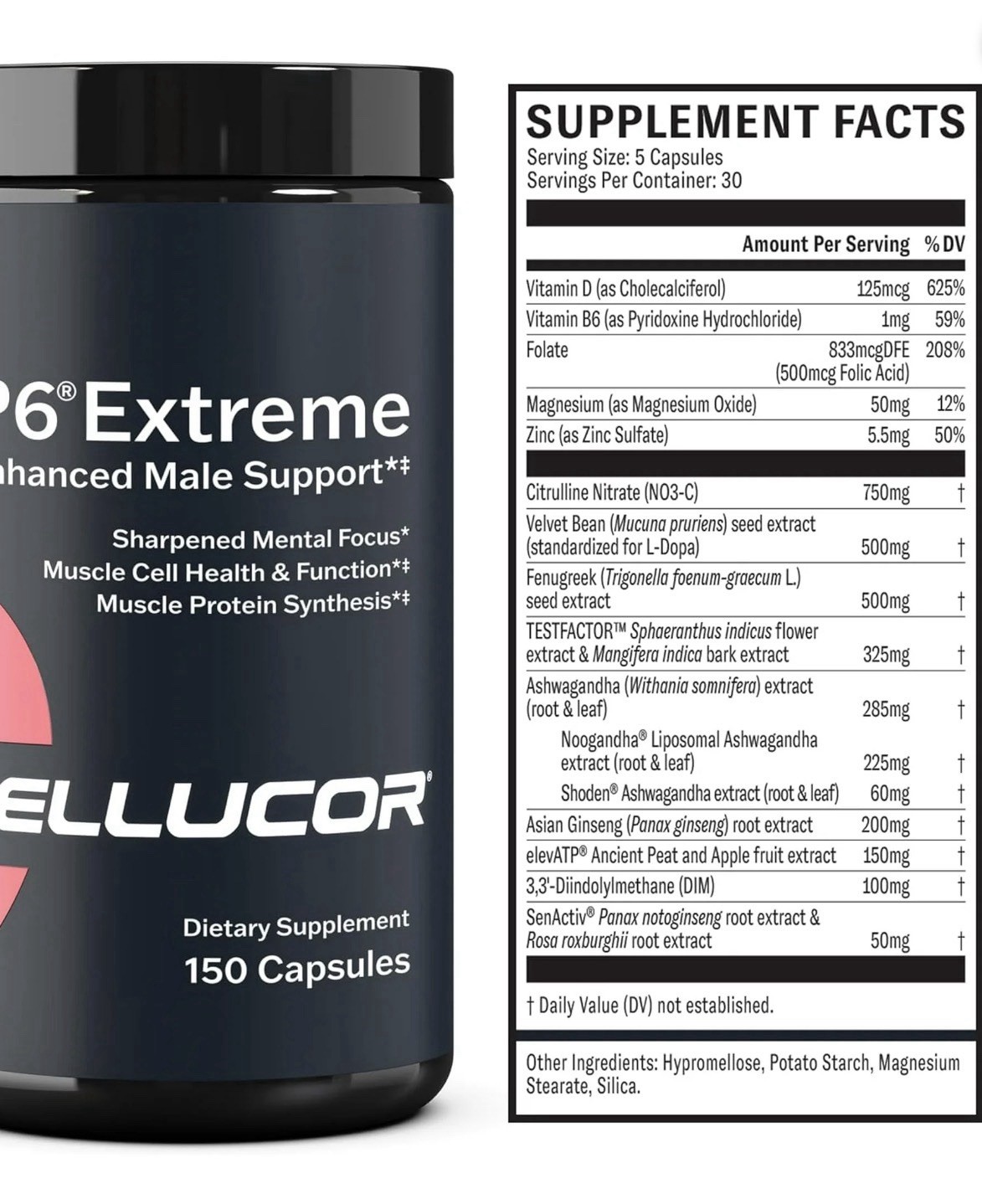 Cellucor P6 Extreme STRENGTH / LEAN MUSCLE / ENERGY – 150 Capsules