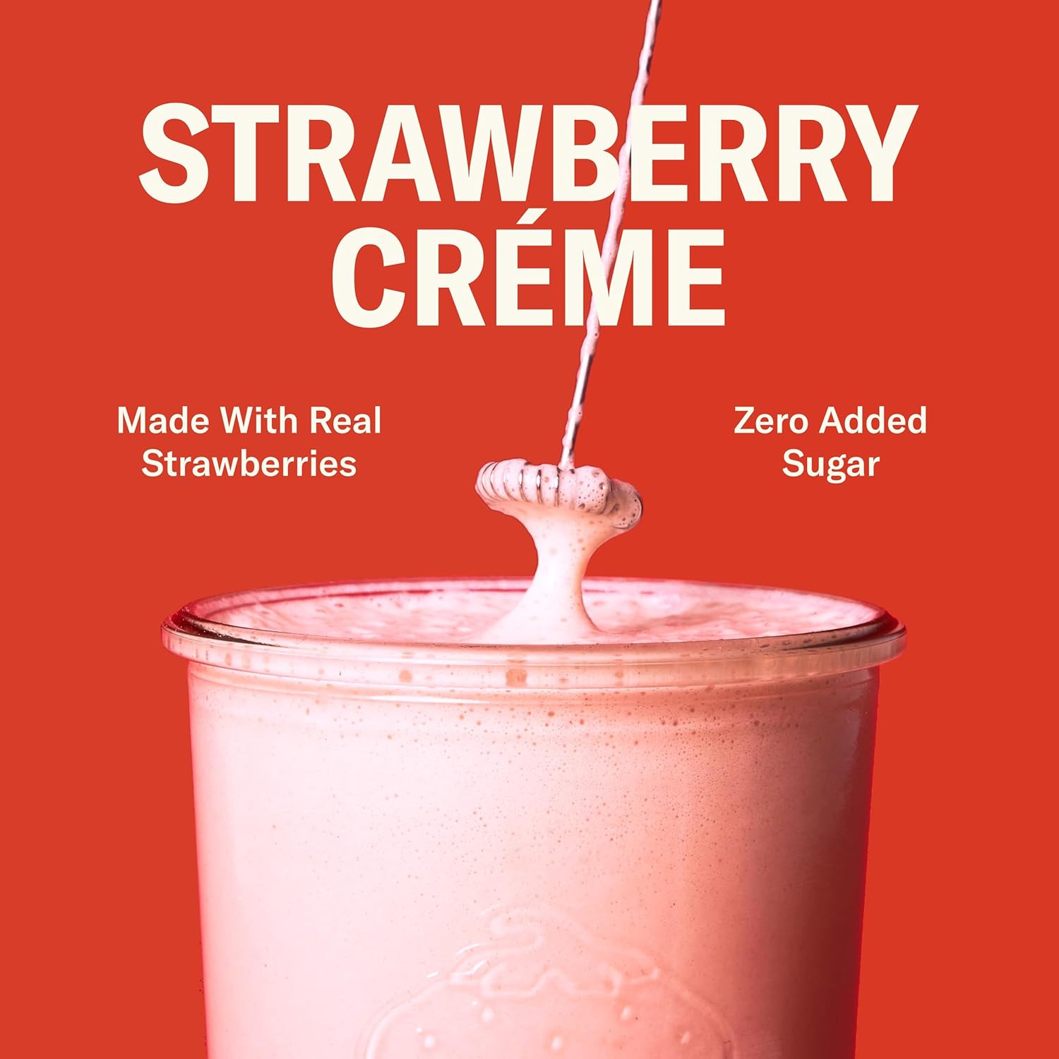 Grass Fed Whey Protein Powder Strawberry Crème, 24G Protein with Collagen Peptid
