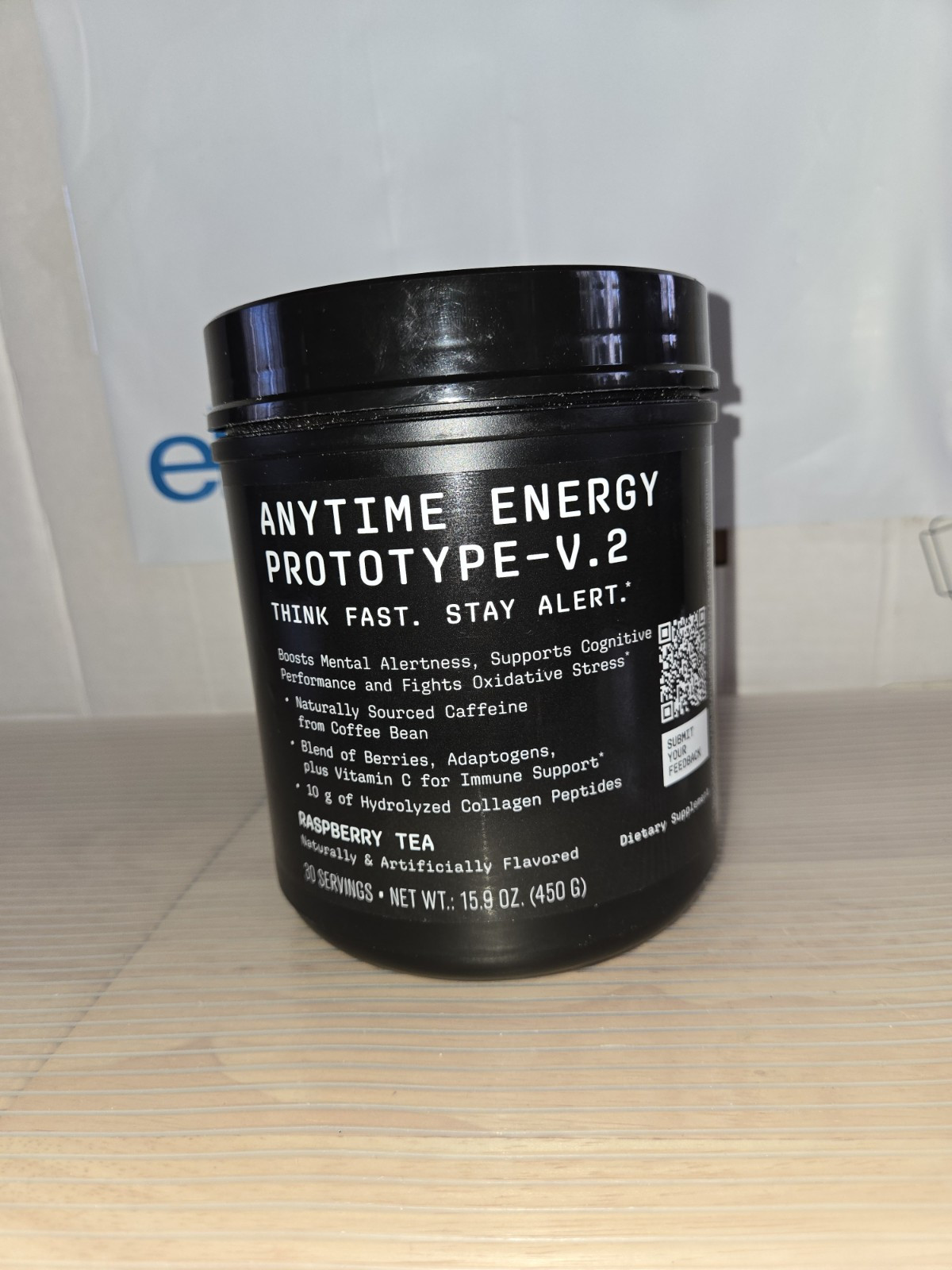 Anytime Energy Prototype V.1 Raspberry Tea – 15.9 oz. (30 Servings)