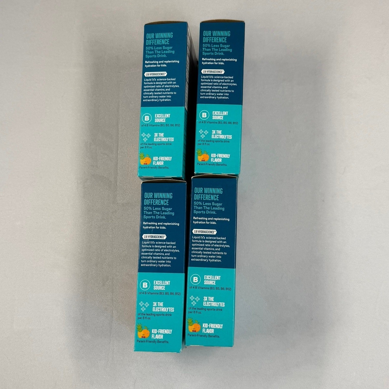 4X Liquid I.V. Kids Drink Mix Hydration Multiplier Tropical Punch 8 ea Exp 8/26