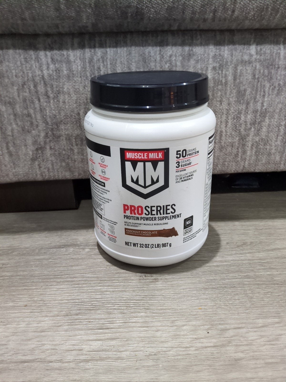 Muscle Milk Pro Series Protein Powder Supplement Knockout Chocolate 2 lb